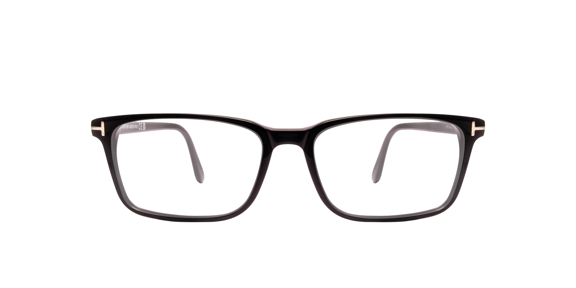 FT5735-B Black Shiny AcetateEyeglass Frames for Glasses Direct, Front View