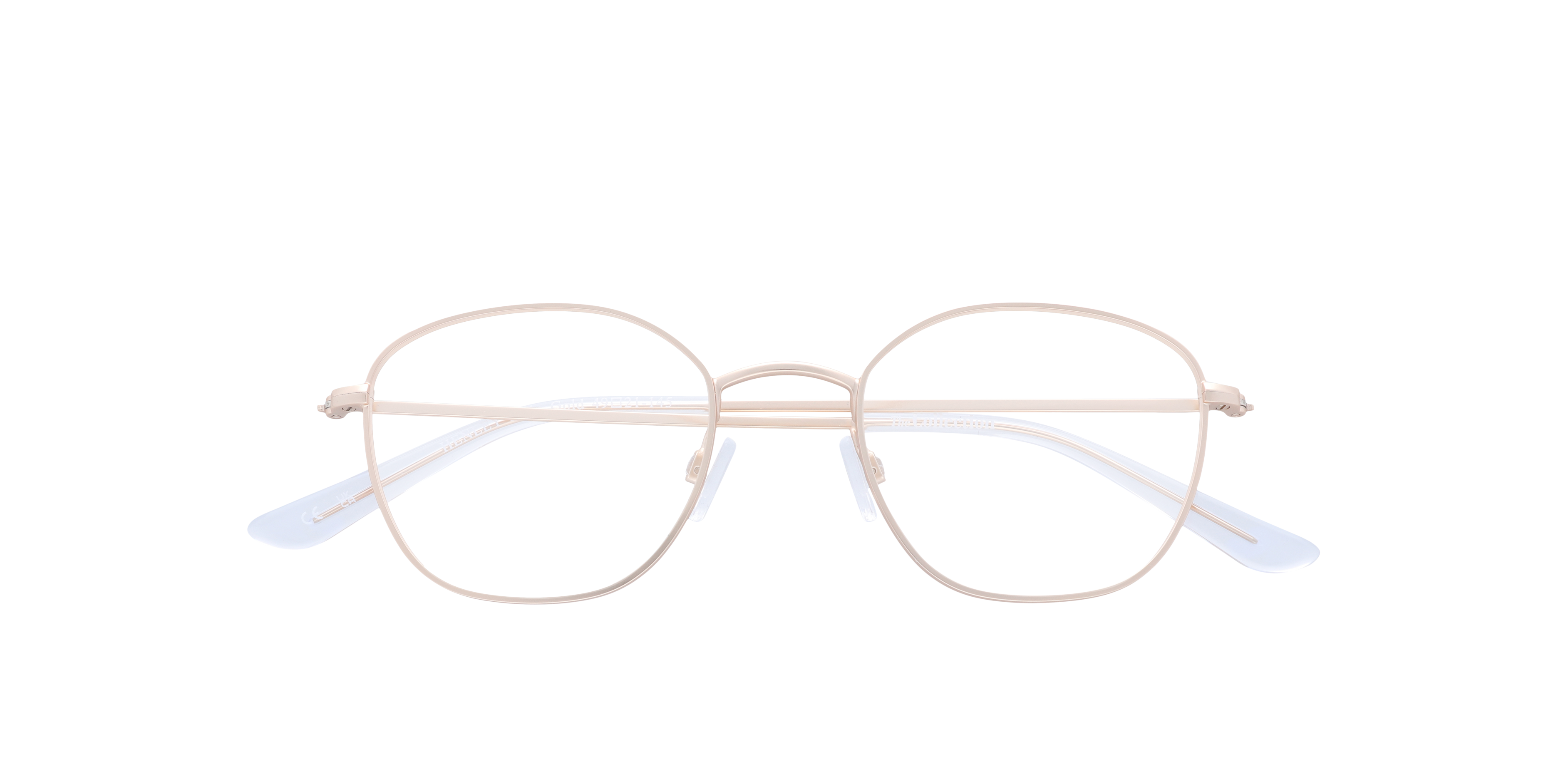 Henley Satin Gold MetalEyeglass Frames for Glasses Direct, Closed View