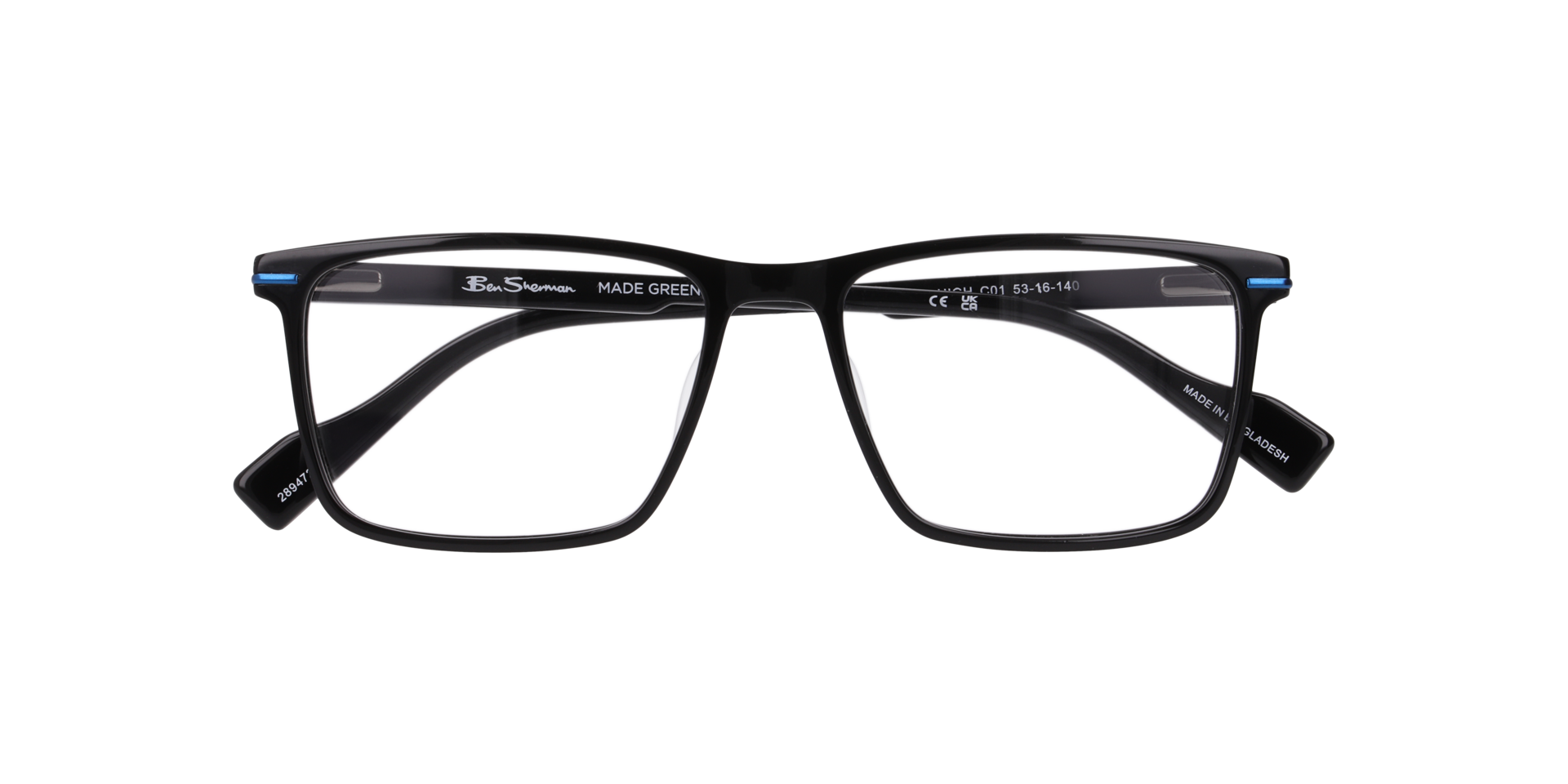 Bshigh Black AcetateEyeglass Frames for Glasses Direct, Closed View