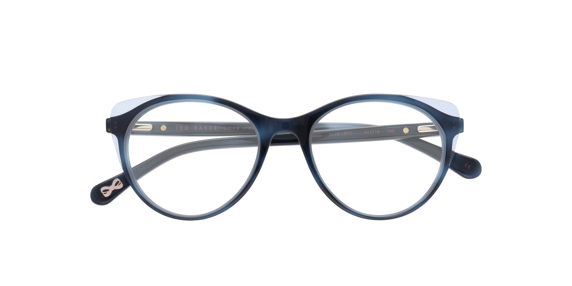 TB9175 Blue AcetateEyeglass Frames for Glasses Direct, Closed View