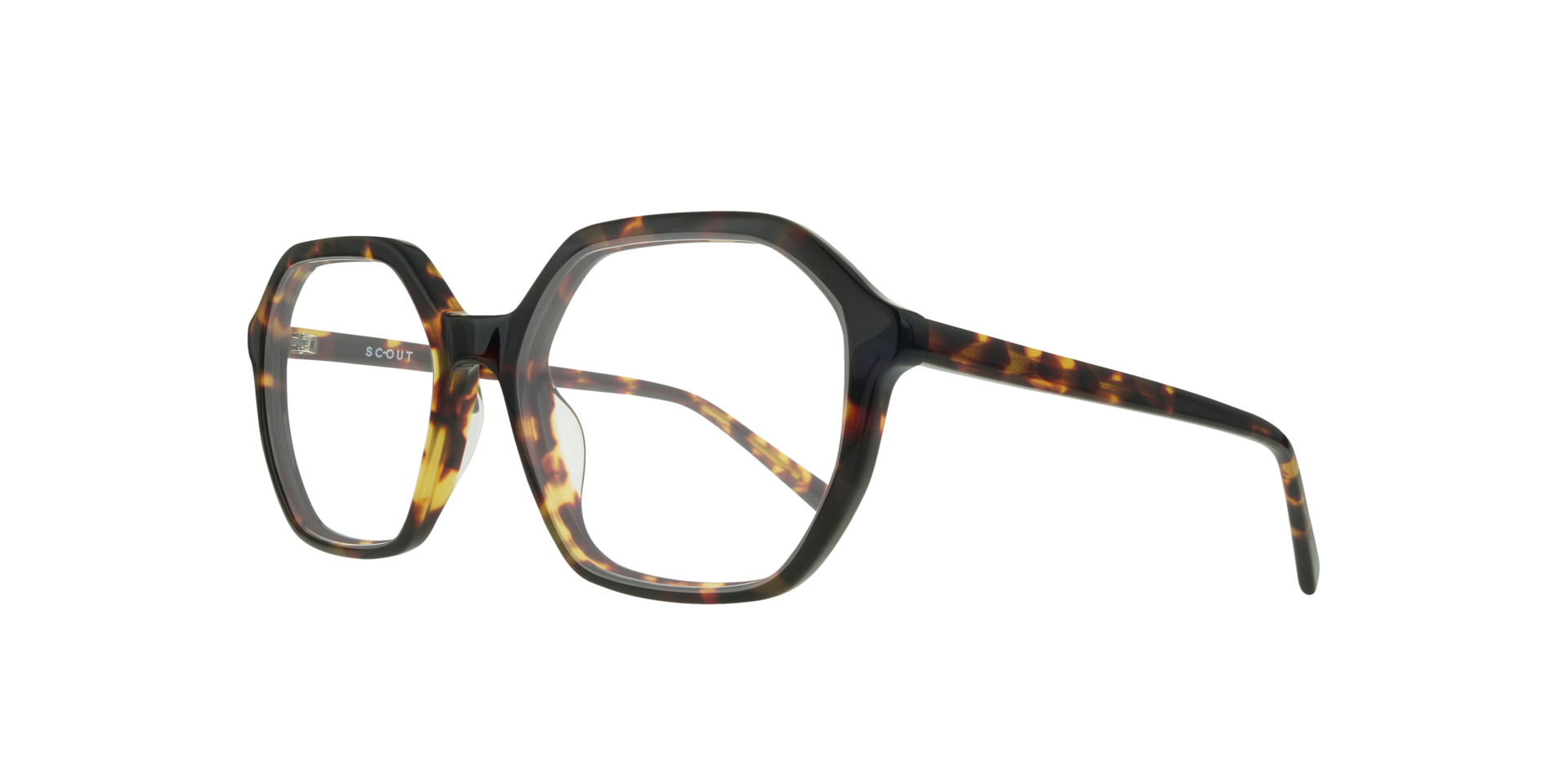 Lola Havana & Brown AcetateEyeglass Frames for Glasses Direct, Angle View