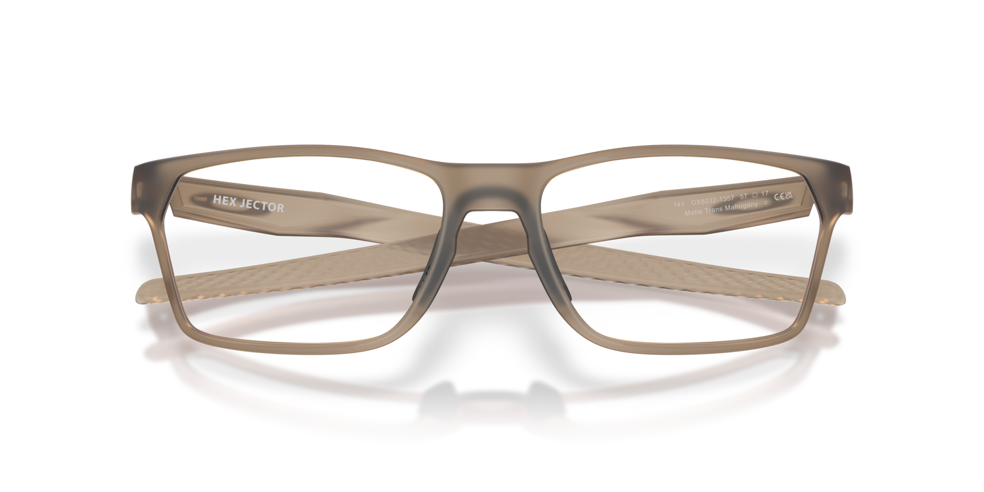 Hex Jector Obscura Collection Matte Brown Smoke PlasticEyeglass Frames for Glasses Direct, Closed View