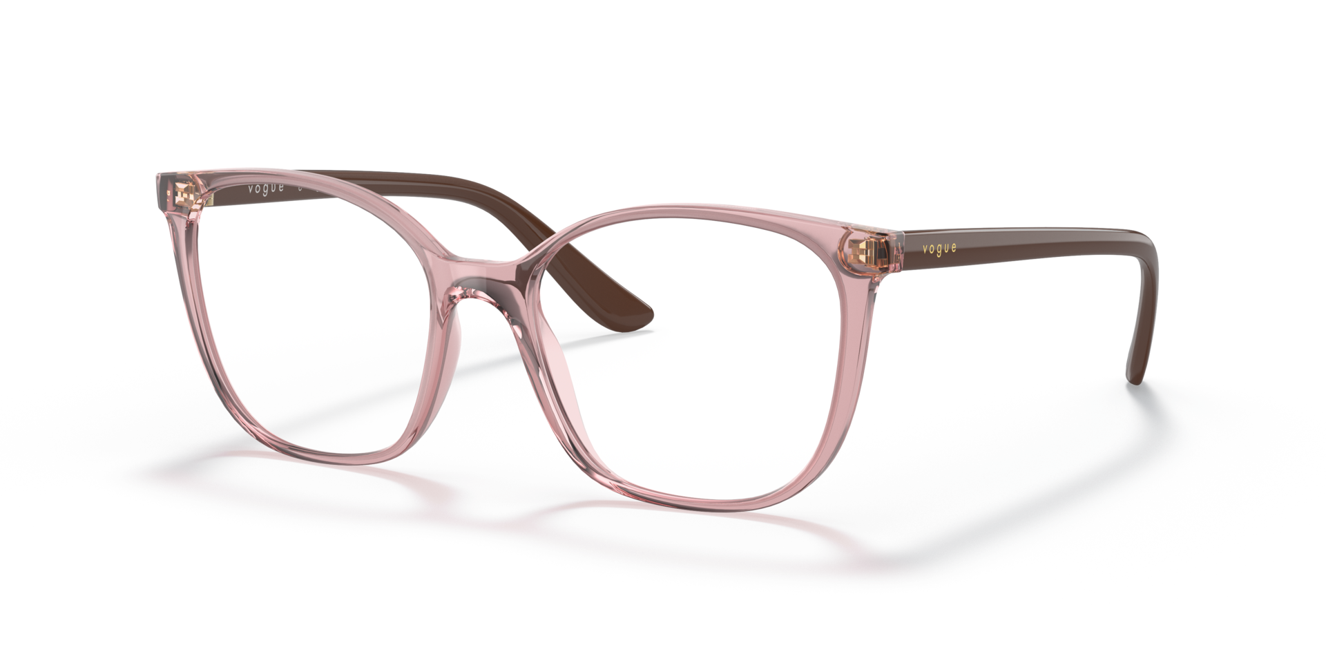 VO5356 Transparent Beige PlasticEyeglass Frames for Glasses Direct, Angle View