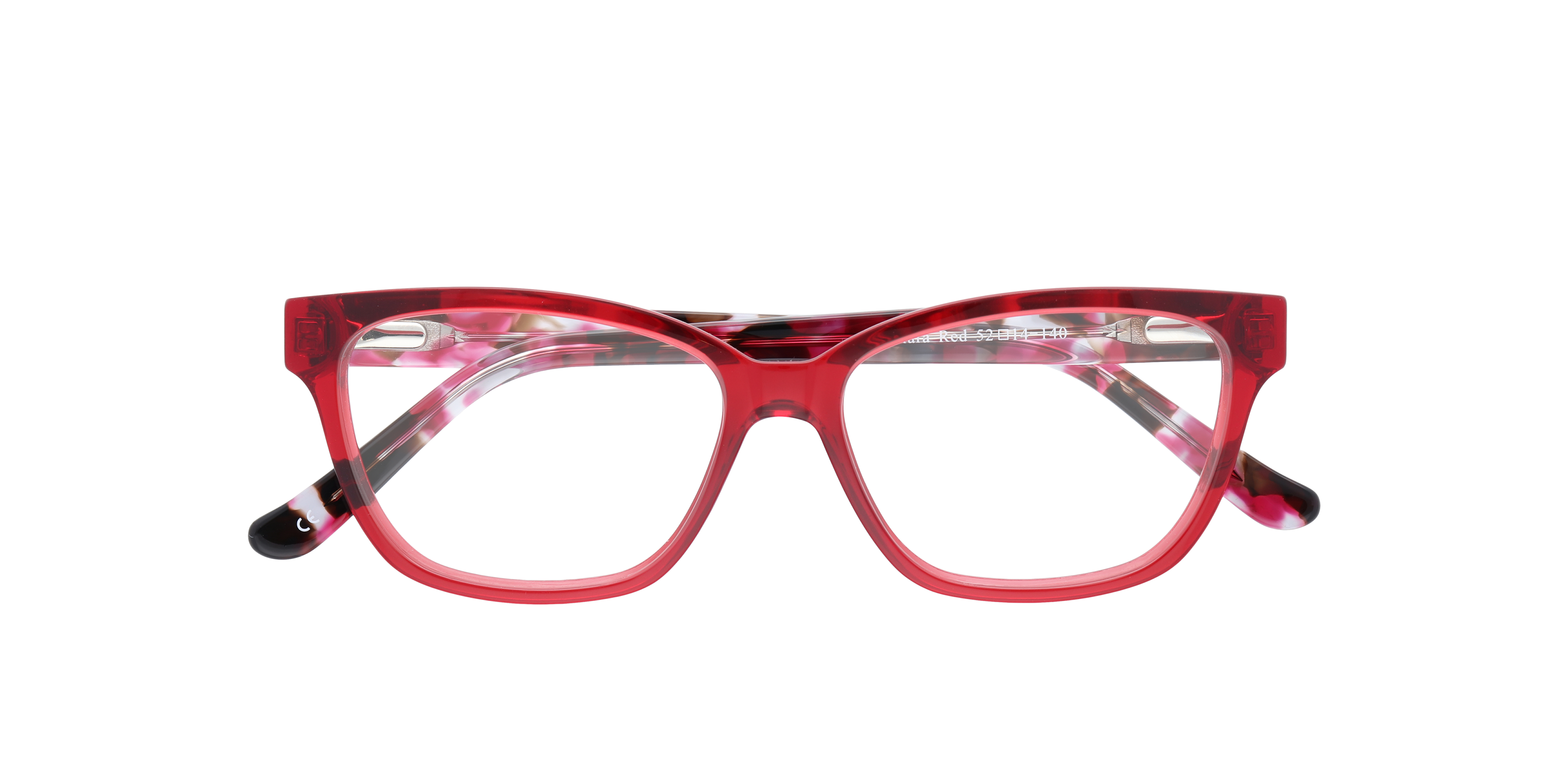 Clara Red AcetateEyeglass Frames for Glasses Direct, Closed View