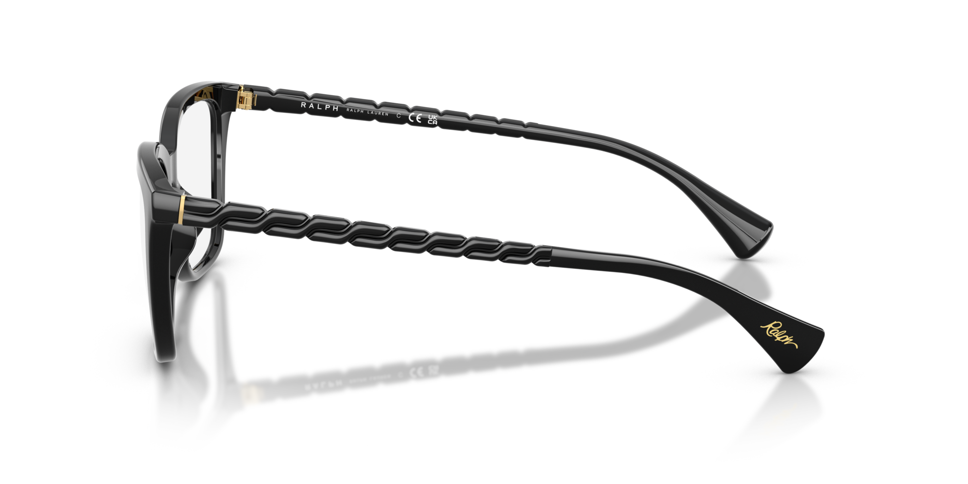 RA7178U Shiny Black PlasticEyeglass Frames for Glasses Direct, Side View