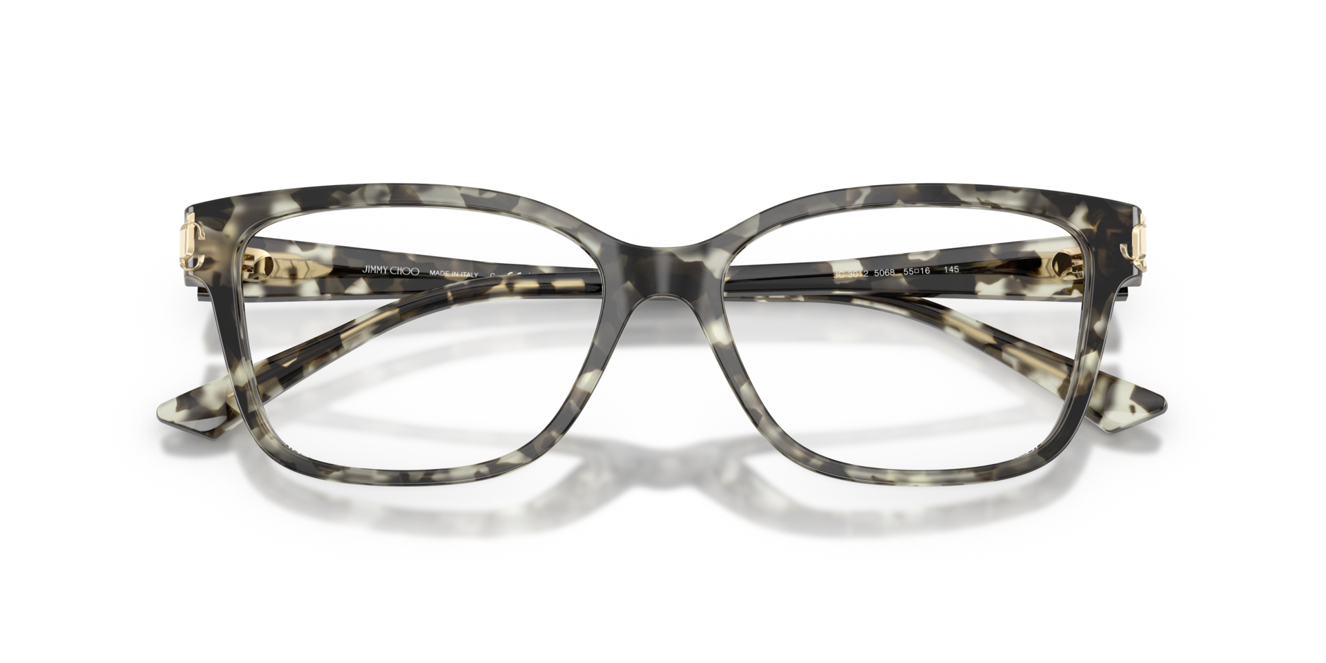 JC3012 Milky Havana AcetateEyeglass Frames for Glasses Direct, Closed View