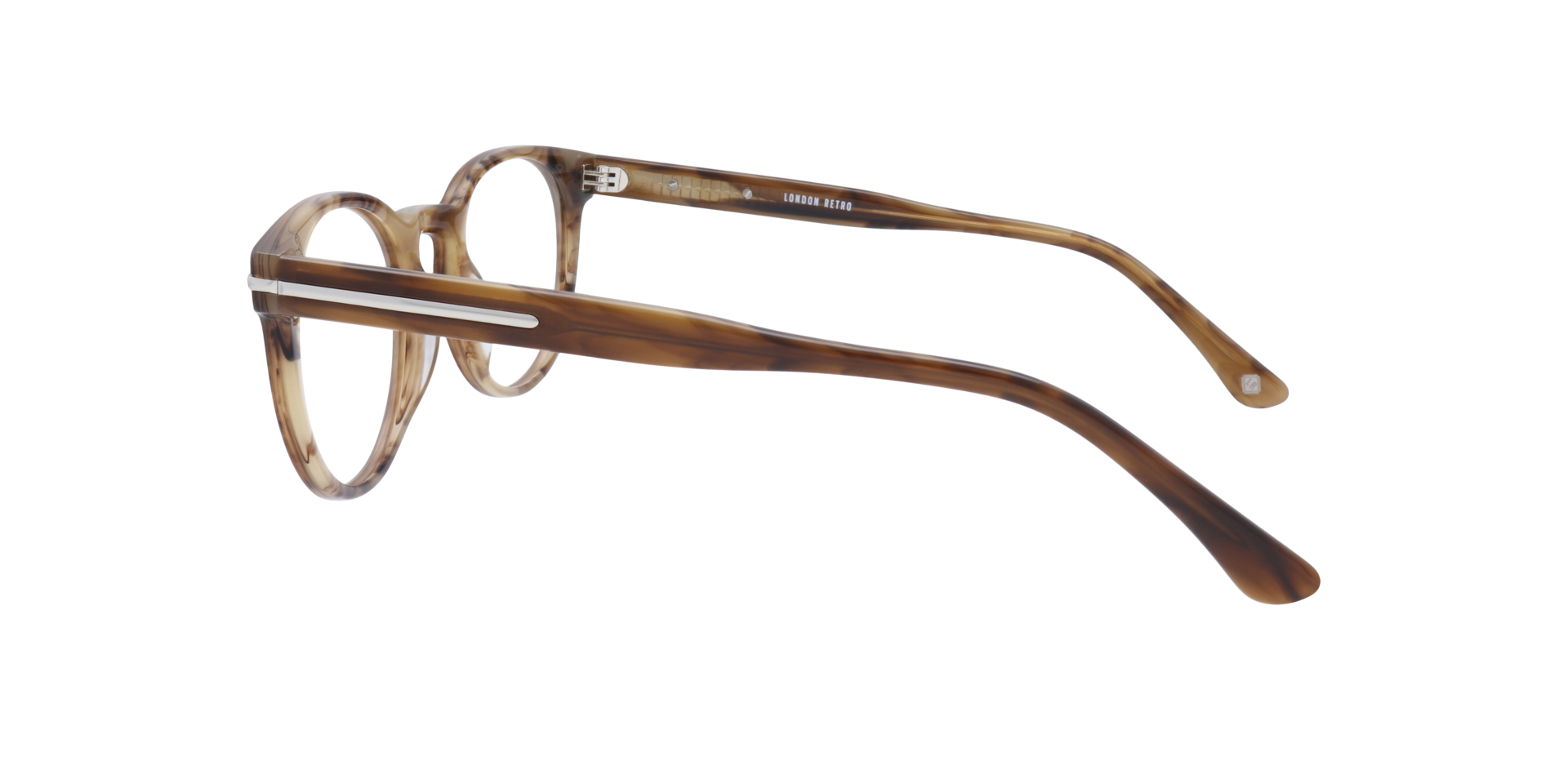 Dalston Shiny Brown Horn AcetateEyeglass Frames for Glasses Direct, Side View