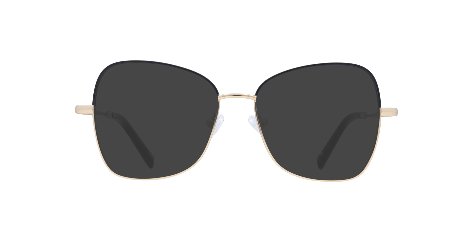 Geri Matte Gold & Black MetalEyeglass Frames for Glasses Direct, with Tinted Lenses