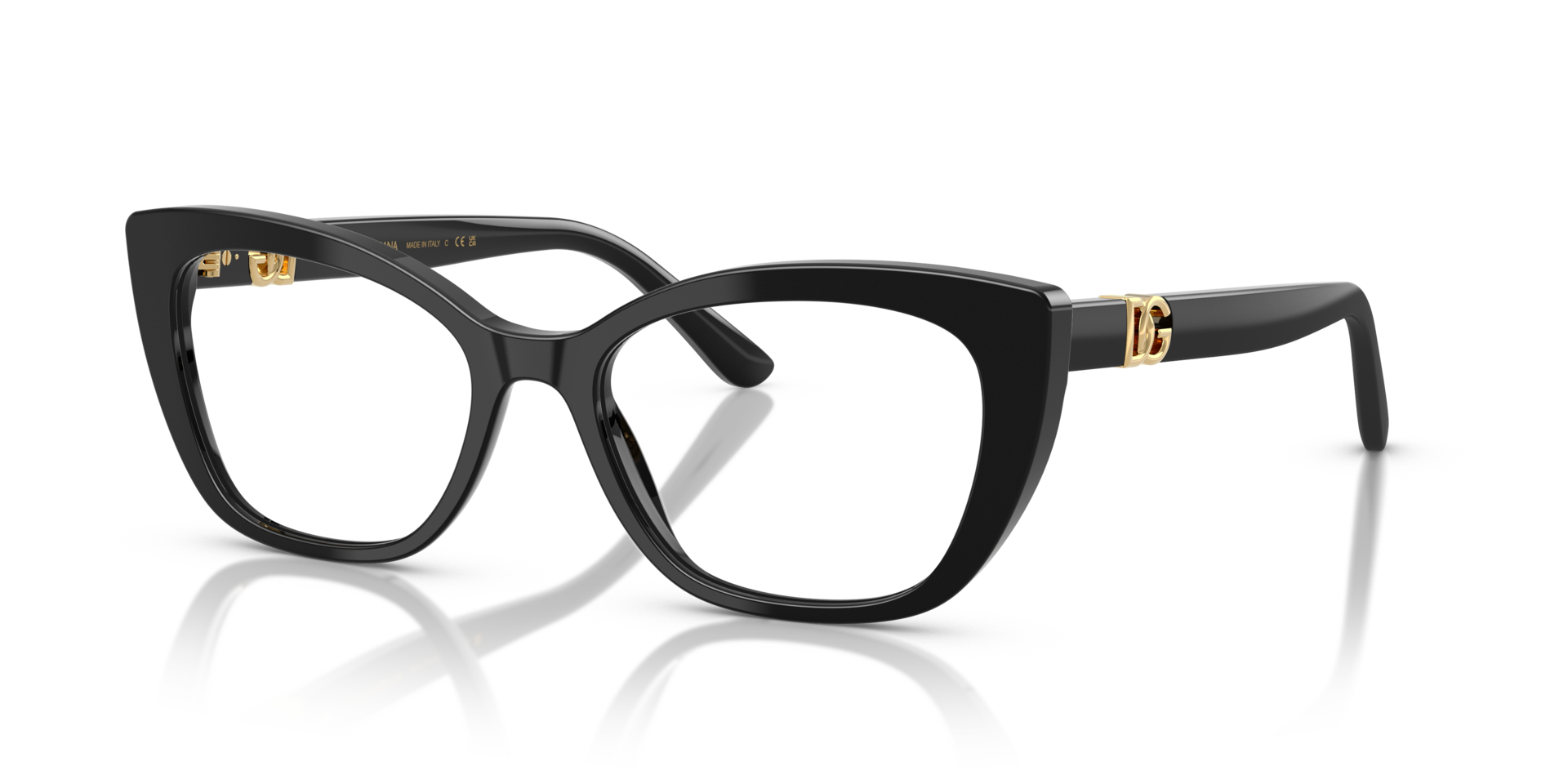DG3398 Black AcetateEyeglass Frames for Glasses Direct, Angle View