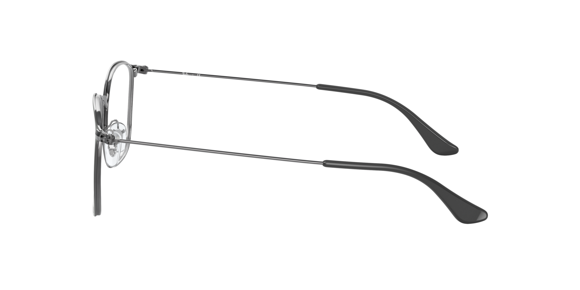 RB6466 Grey On Gunmetal MetalEyeglass Frames for Glasses Direct, Side View