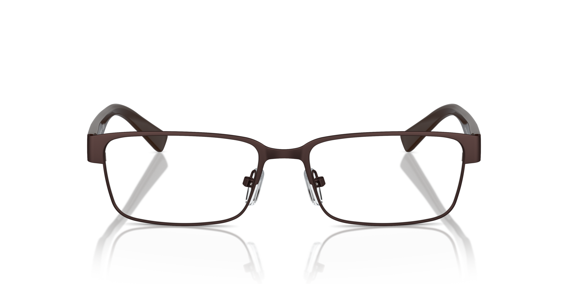 AX1017 Brown MetalEyeglass Frames for Glasses Direct, Front View