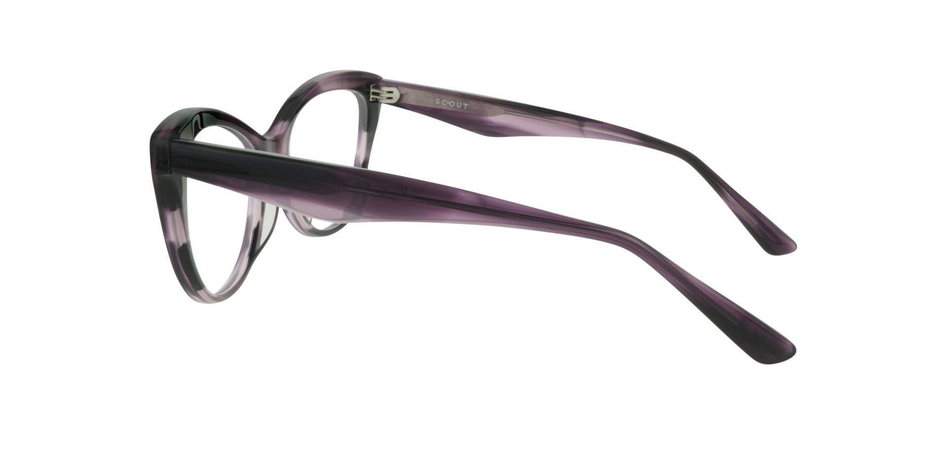 Kirstie Horn Purple AcetateEyeglass Frames for Glasses Direct, Side View