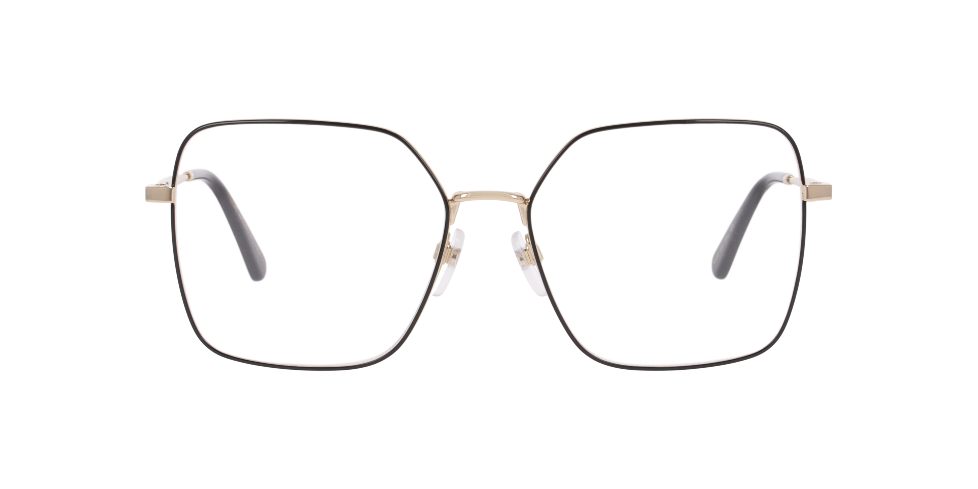 MARC 867 Gold Black MetalEyeglass Frames for Glasses Direct, Front View