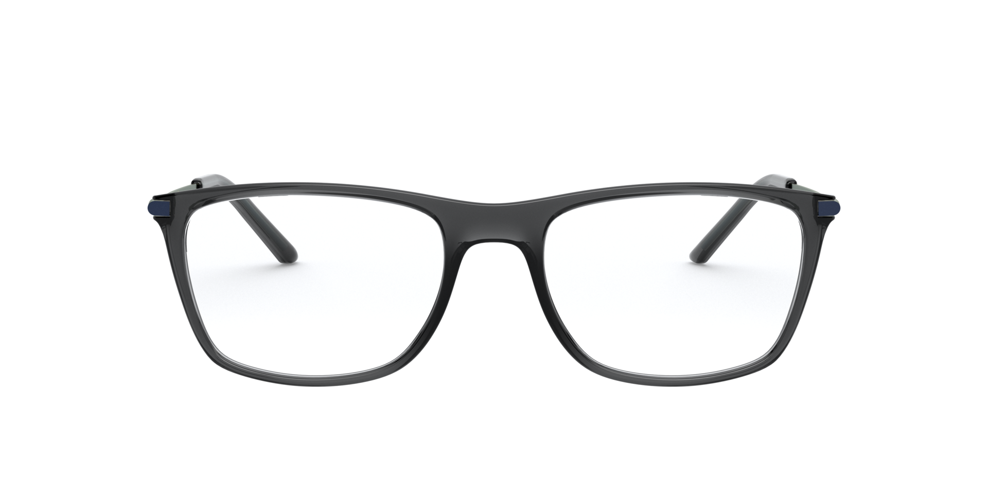 DG5048 Transparent Dark Grey PlasticEyeglass Frames for Glasses Direct, Front View