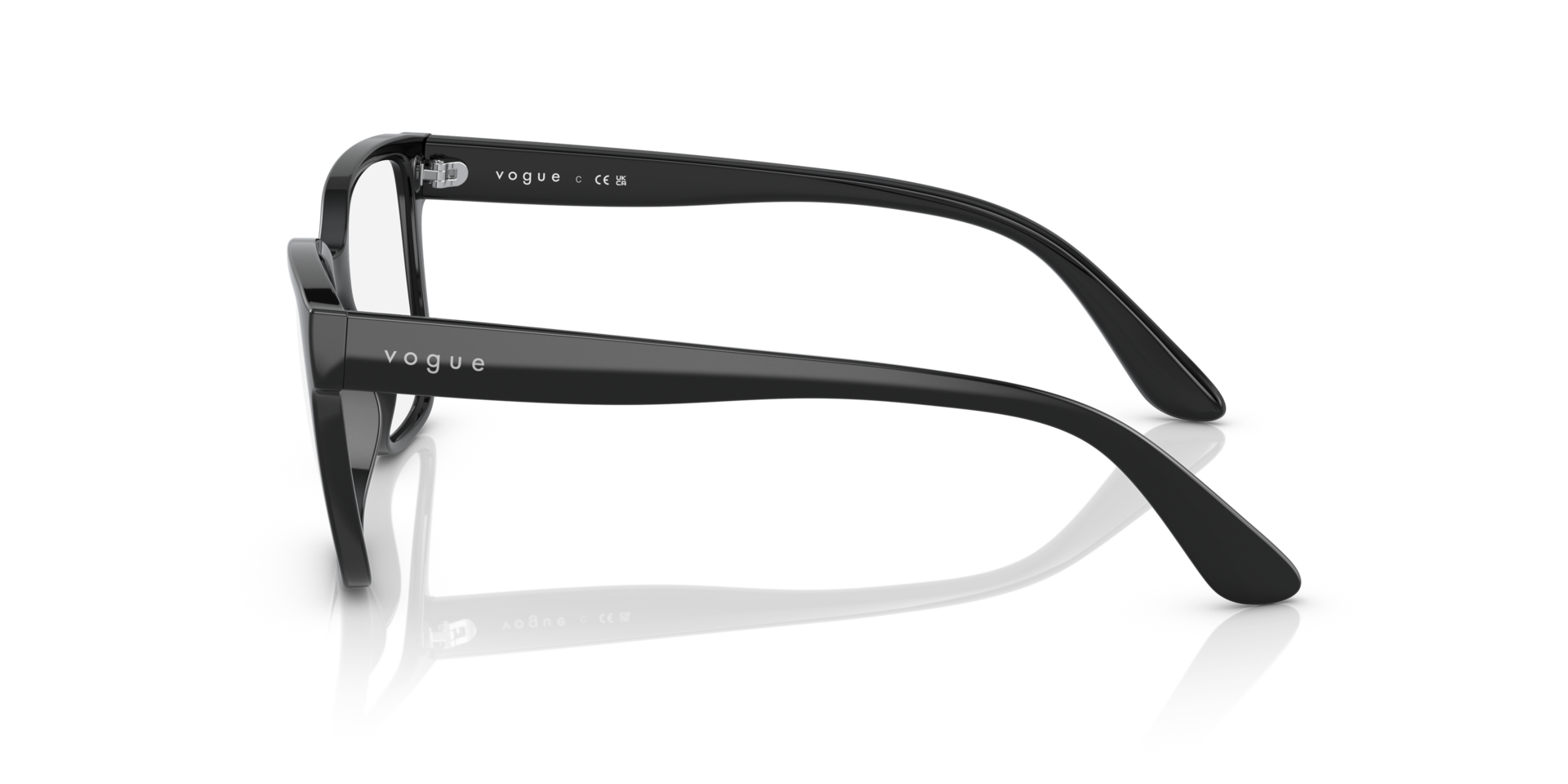 VO5452 Black PlasticEyeglass Frames for Glasses Direct, Side View