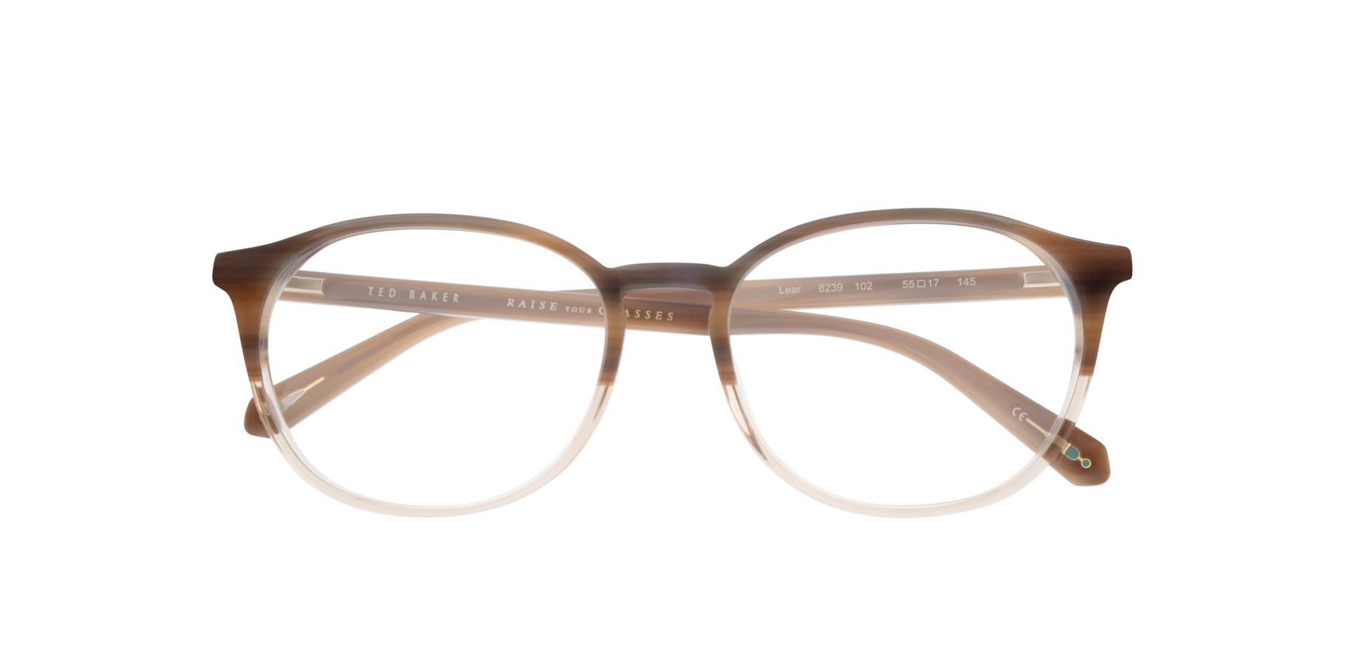 TB8239 Brown AcetateEyeglass Frames for Glasses Direct, Closed View