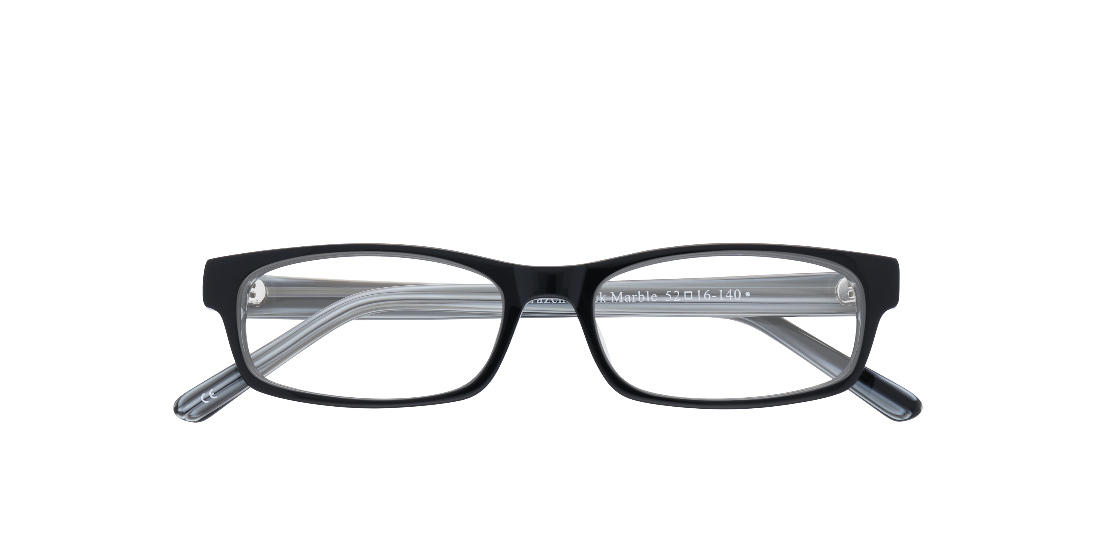 Brazen Black Marble AcetateEyeglass Frames for Glasses Direct, Closed View