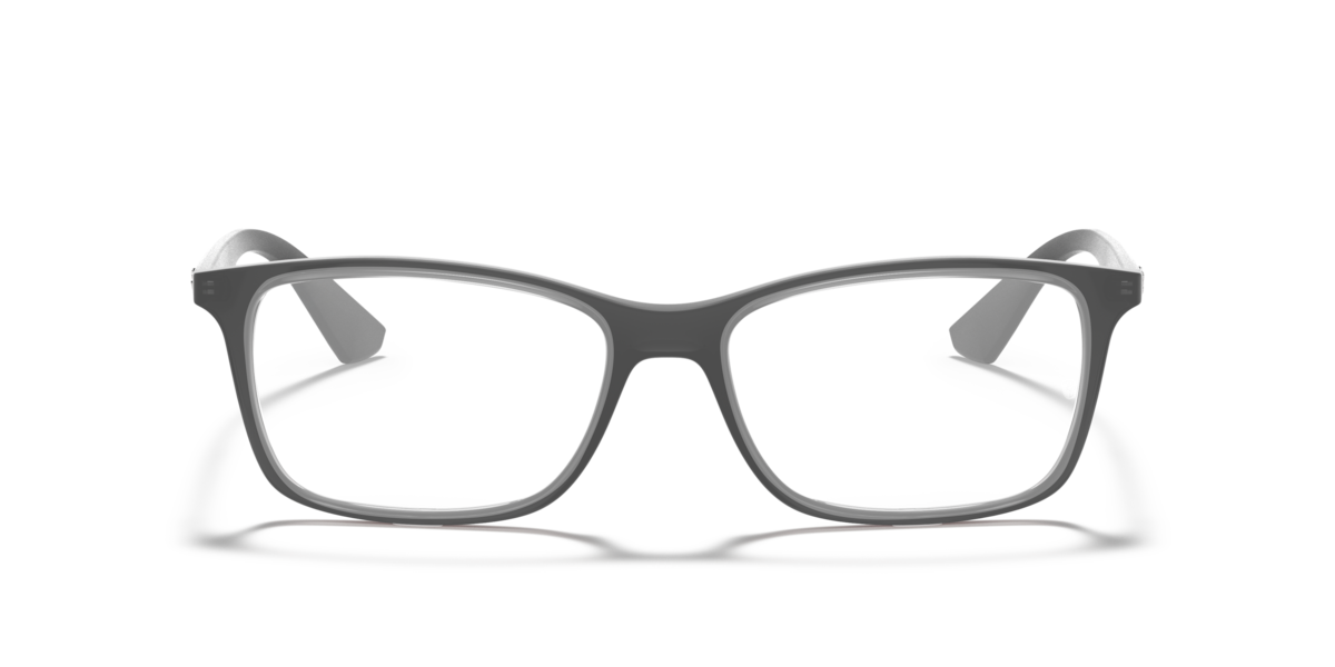 Ray-Ban Unisex Transparent Grey Square Plastic Eyeglasses Online - Full Rim - Rb7047