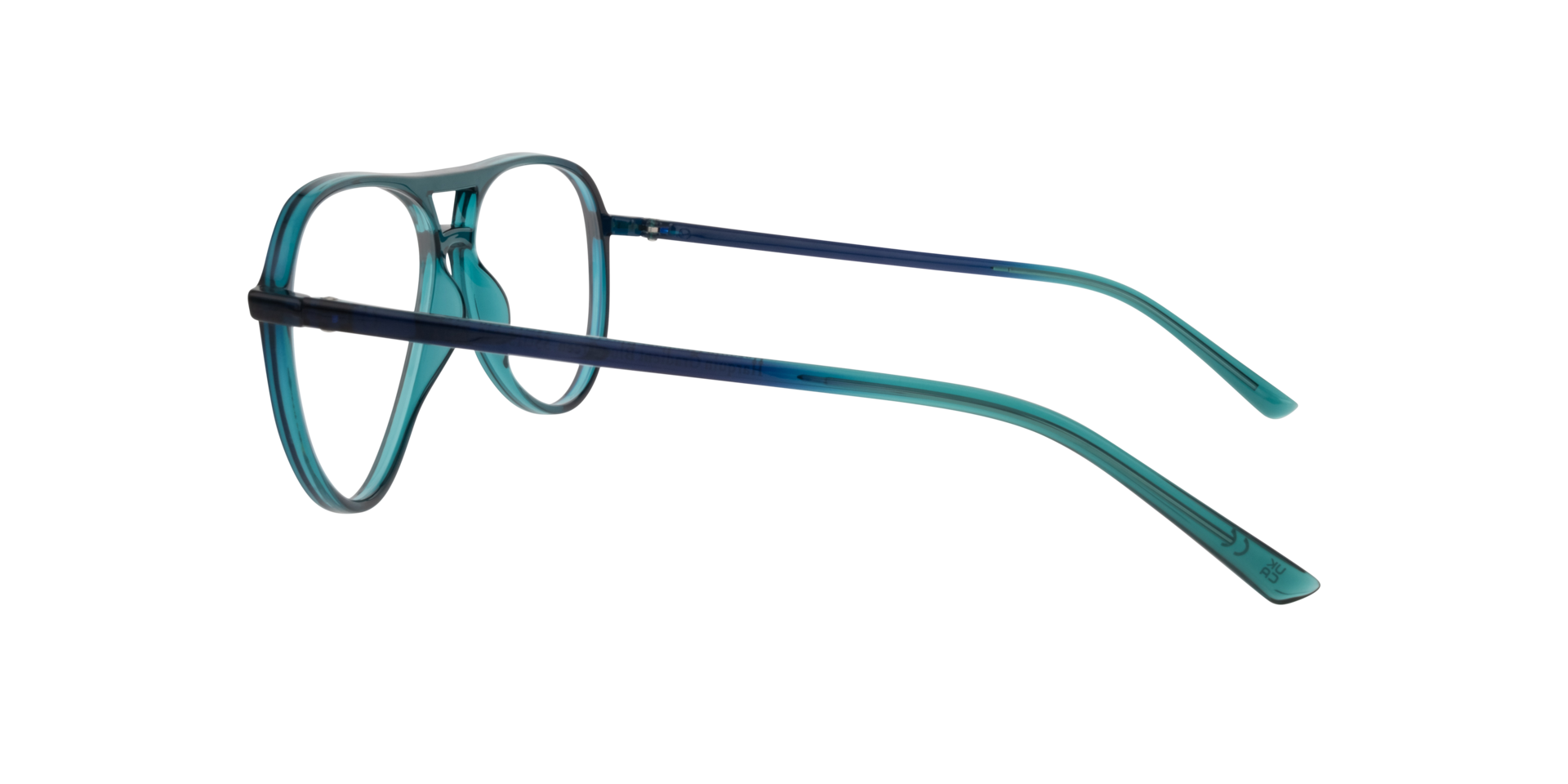 Harquin Gradient Blue & Green PlasticEyeglass Frames for Glasses Direct, Side View