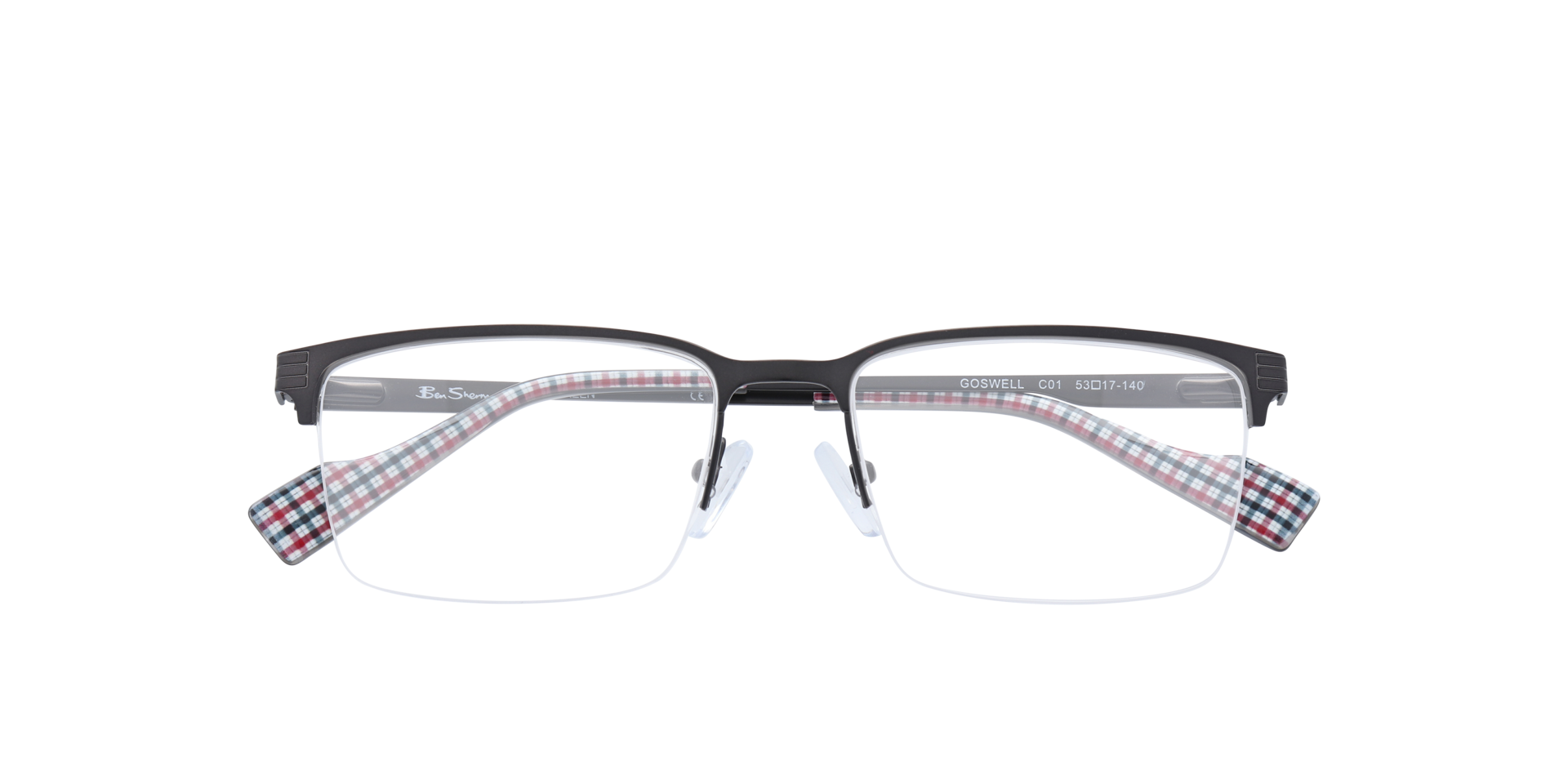 Goswell Gunmetal AcetateEyeglass Frames for Glasses Direct, Closed View