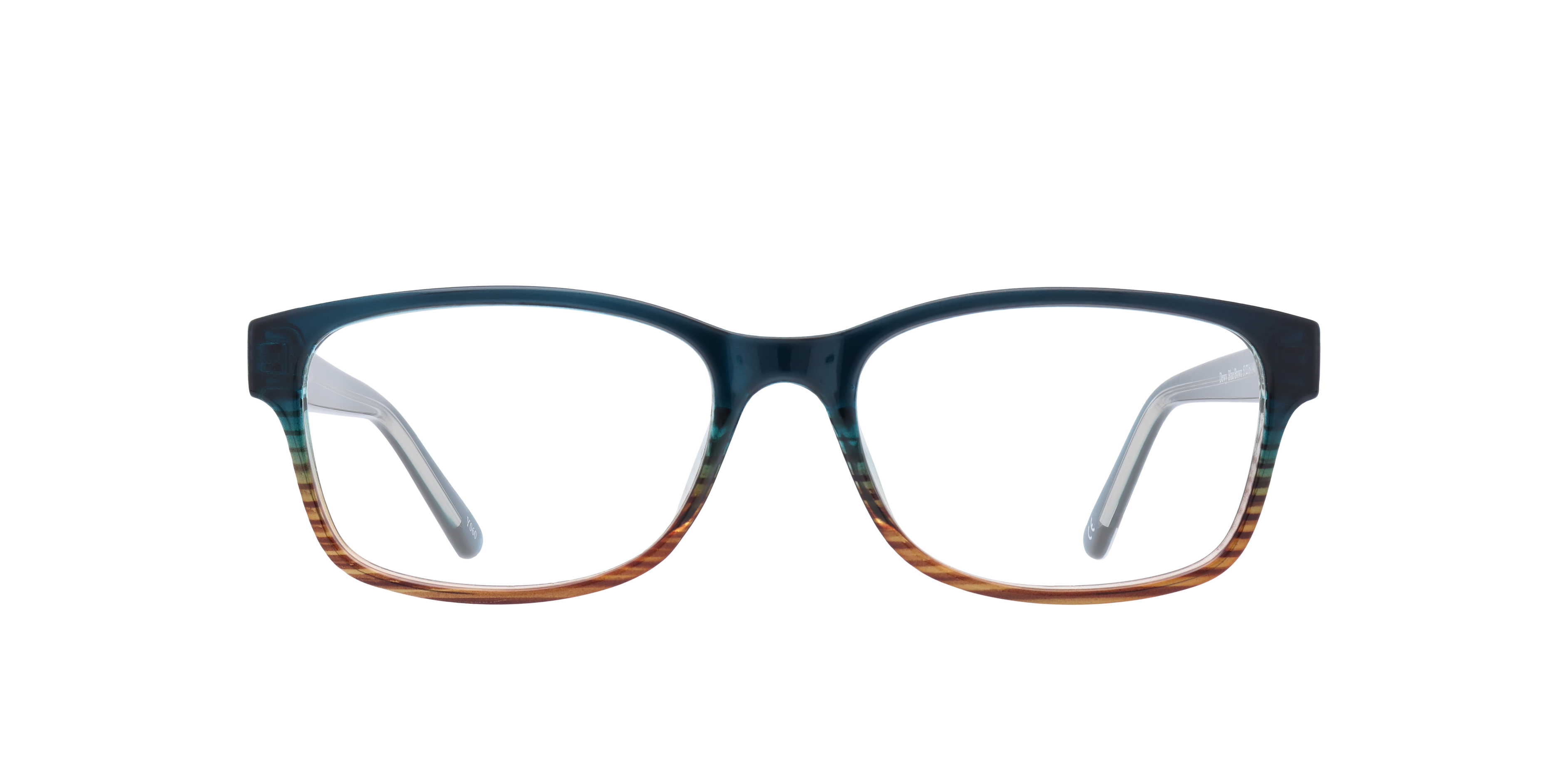 Dewy Blue & Brown PlasticEyeglass Frames for Glasses Direct, Front View