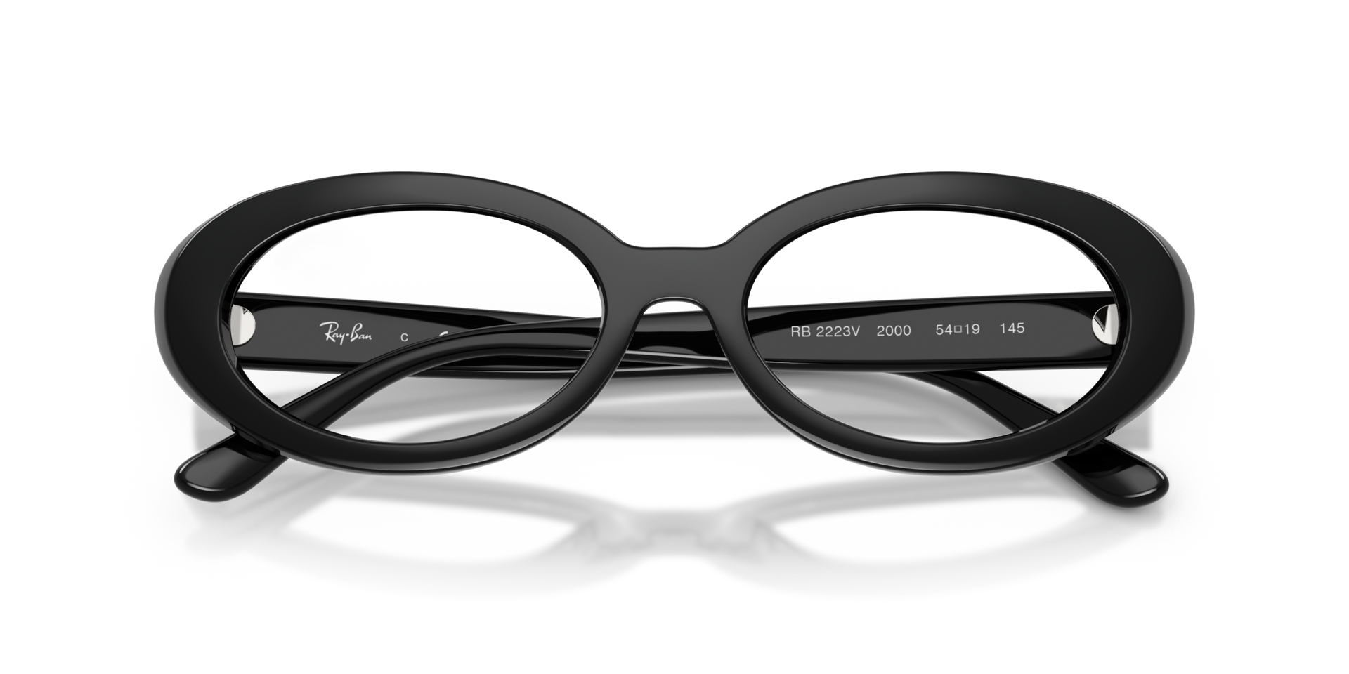 RB2223V Black PlasticEyeglass Frames for Glasses Direct, Closed View
