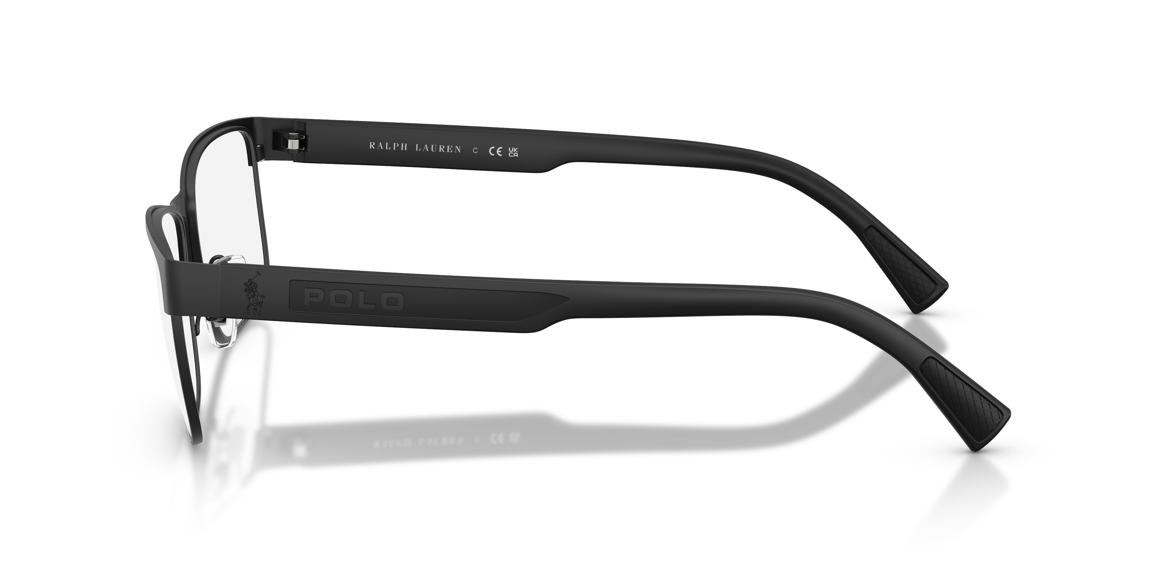 PH1244 Matte Black MetalEyeglass Frames for Glasses Direct, Side View