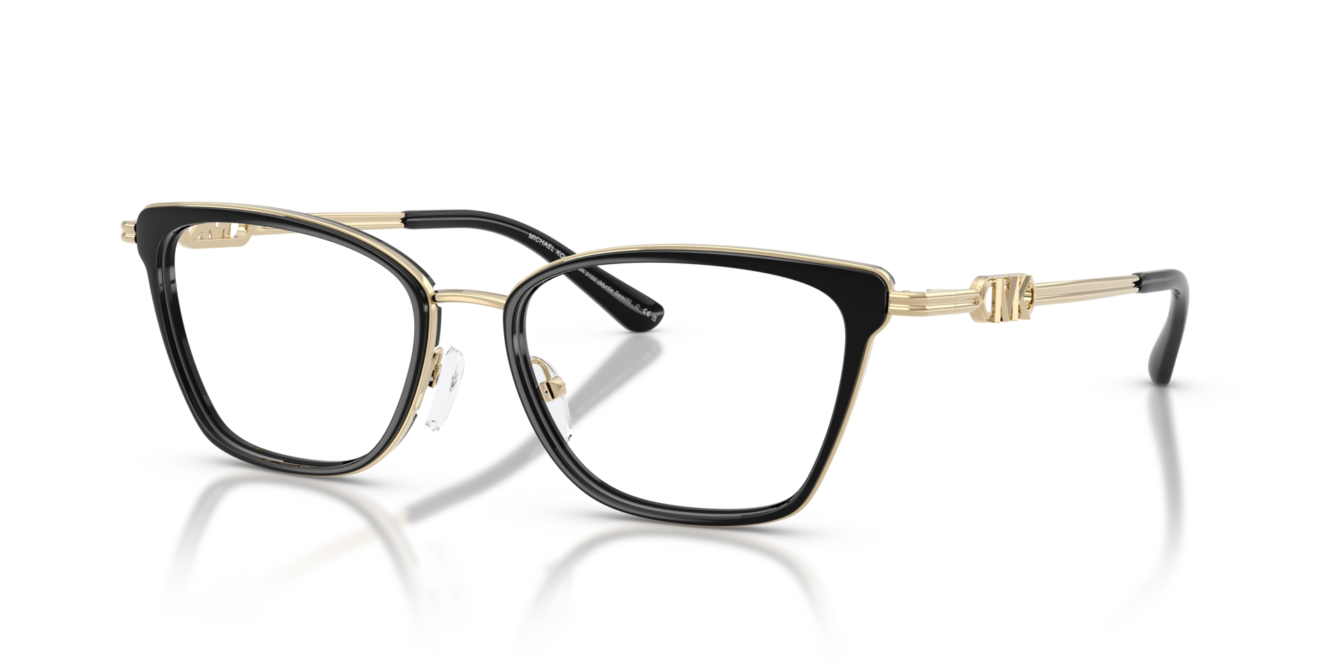 MK3102 Black MetalEyeglass Frames for Glasses Direct, Angle View