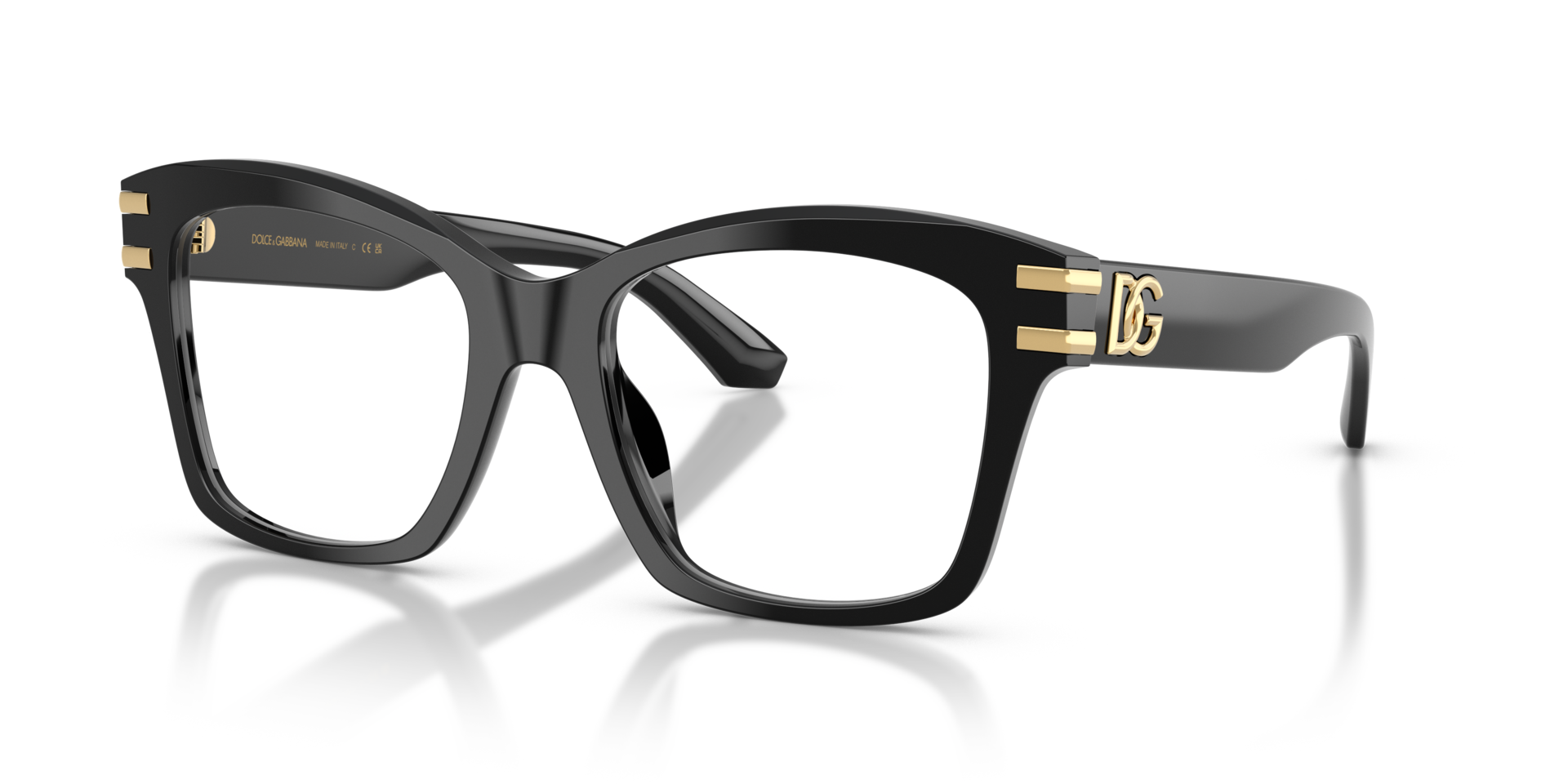 DG3419 Black AcetateEyeglass Frames for Glasses Direct, Angle View
