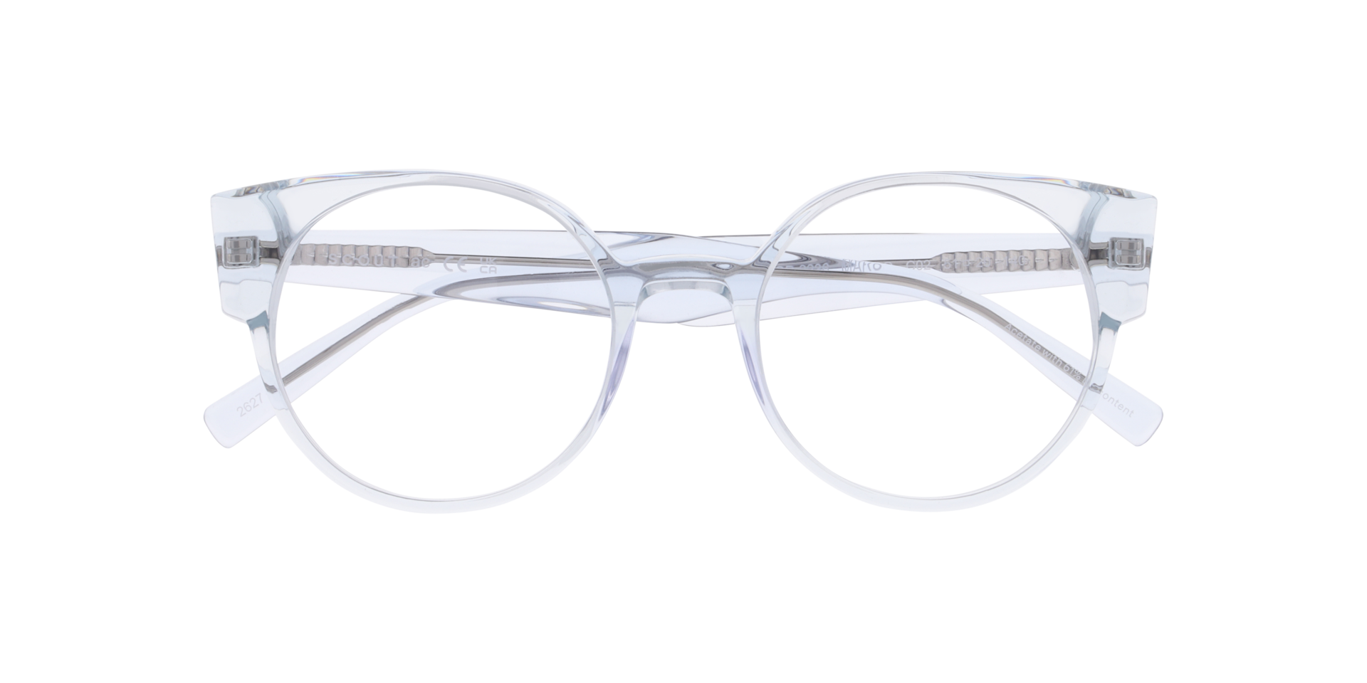 Margo Transparent Blue AcetateEyeglass Frames for Glasses Direct, Closed View