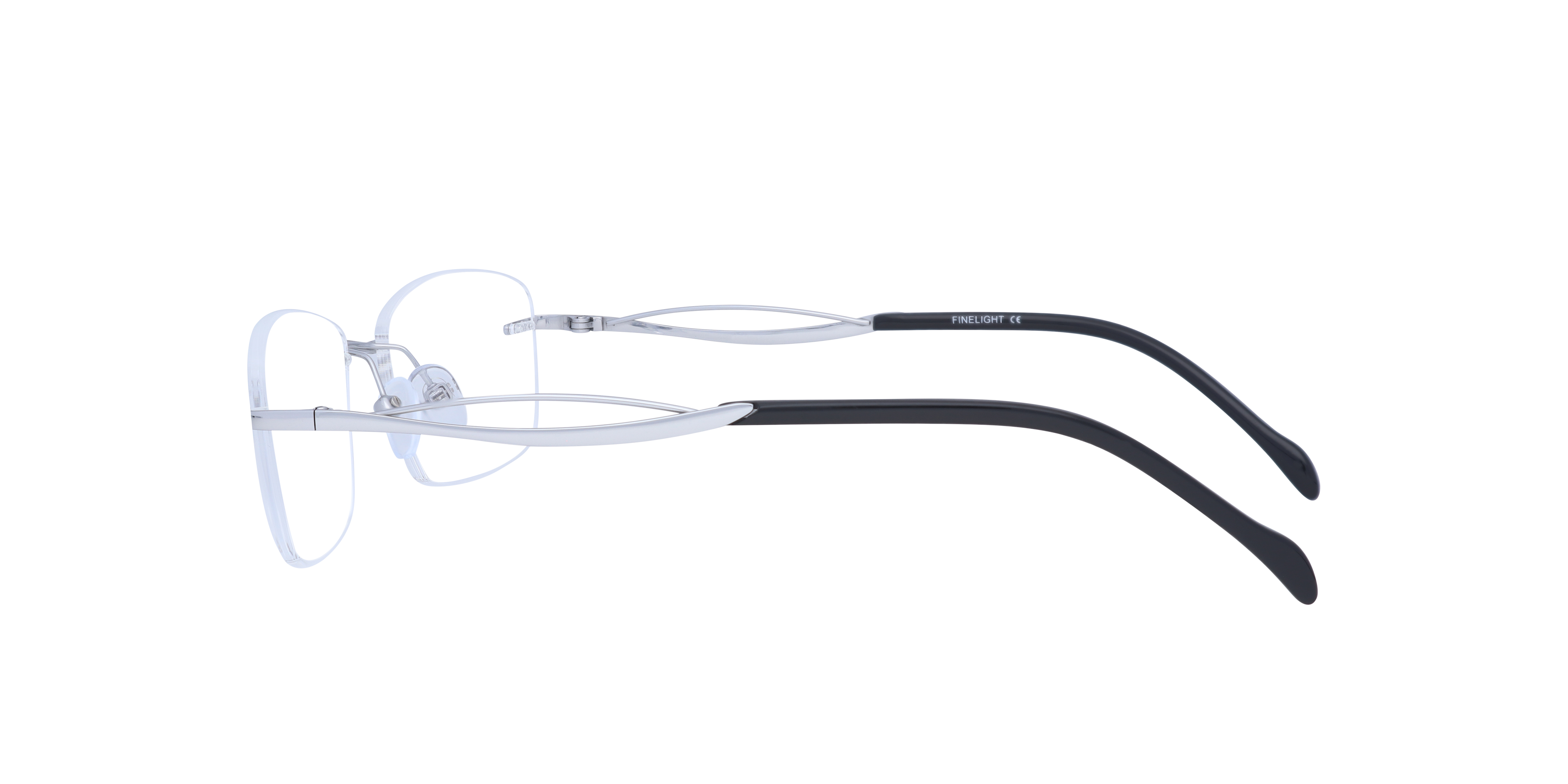 August Silver MetalEyeglass Frames for Glasses Direct, Side View