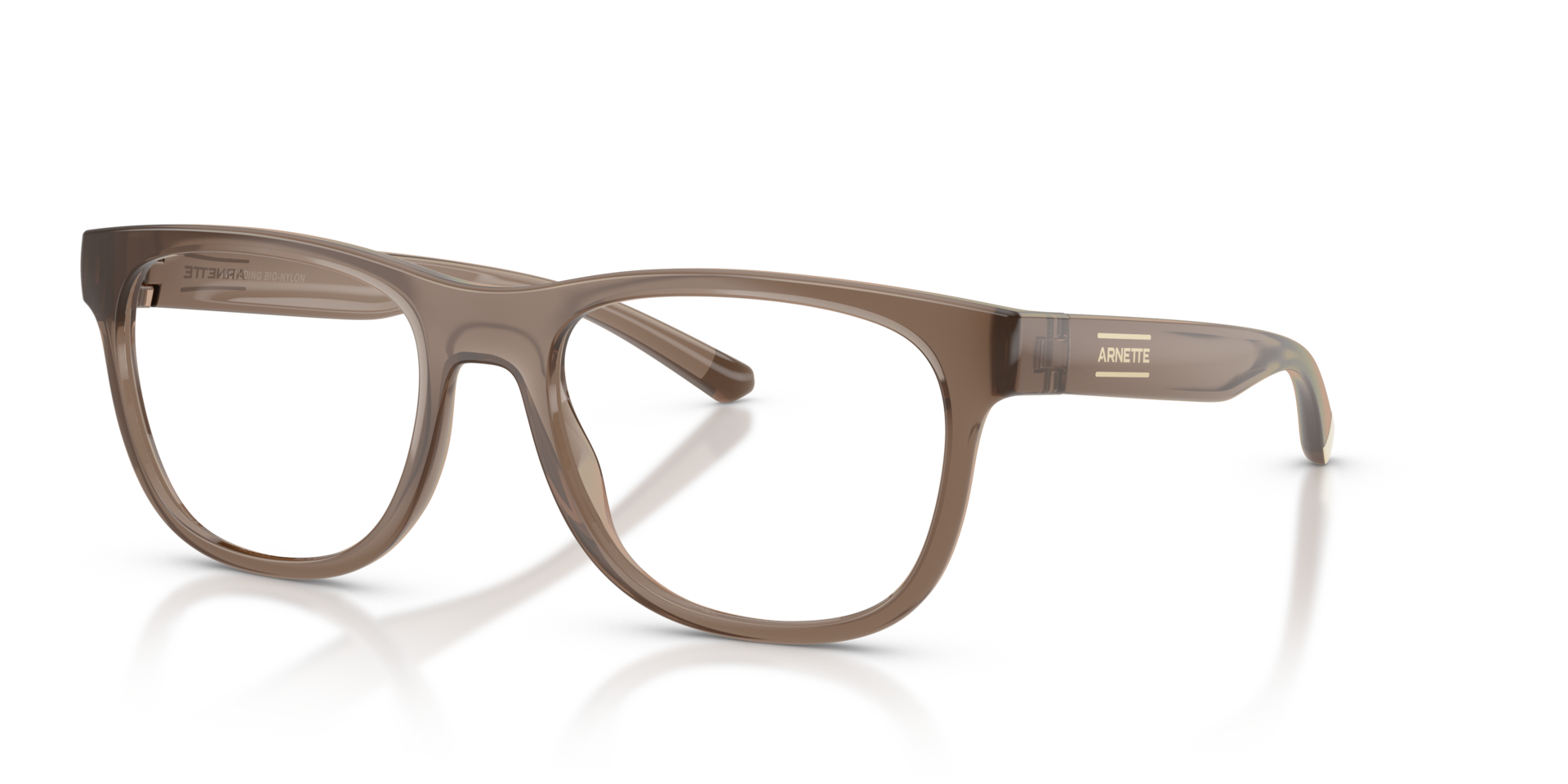 AN7296U Opal Brown PlasticEyeglass Frames for Glasses Direct, Angle View