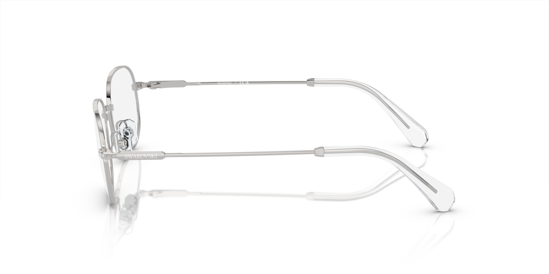SK1005 Silver MetalEyeglass Frames for Glasses Direct, Side View