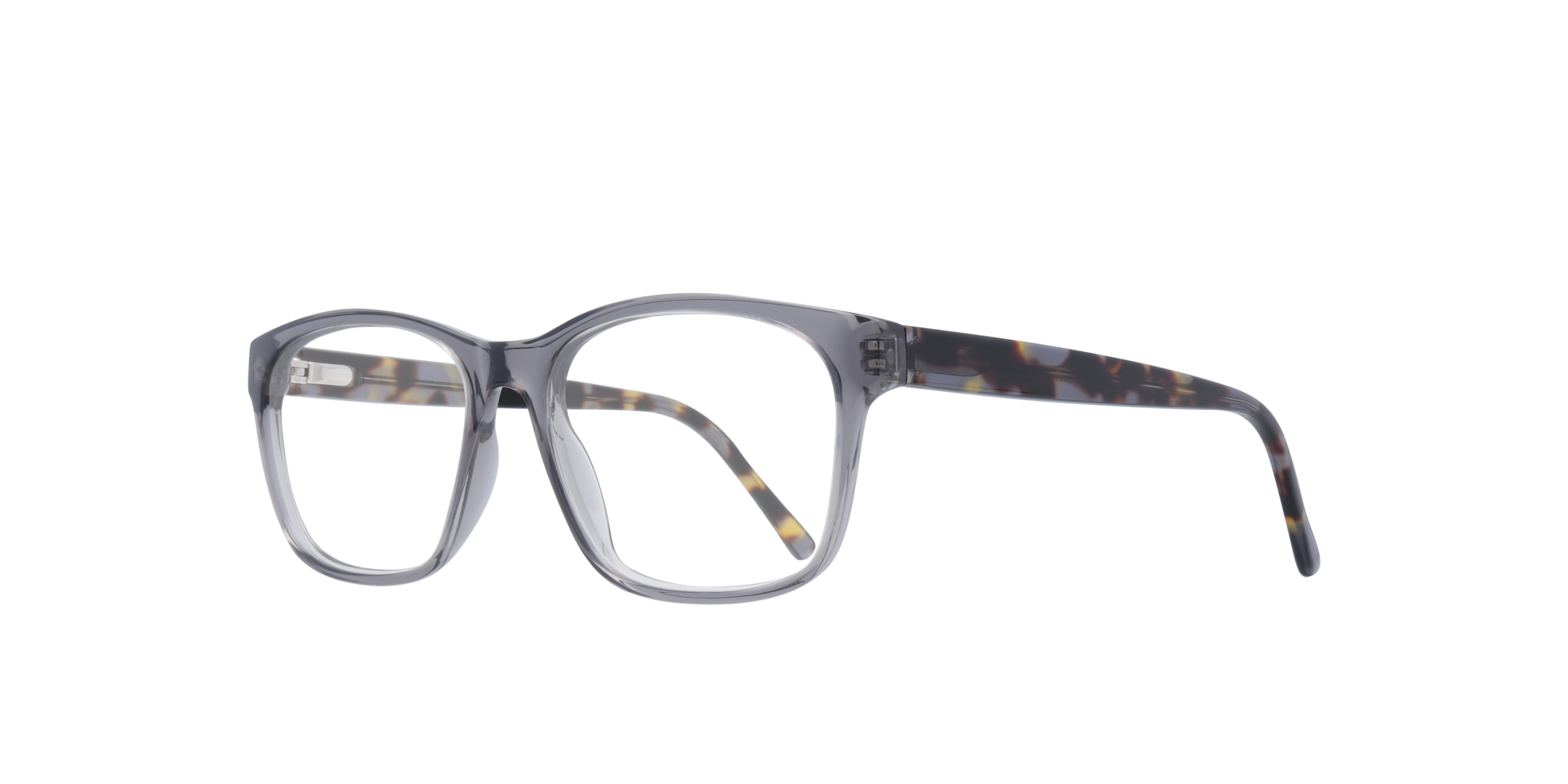 Aero Grey AcetateEyeglass Frames for Glasses Direct, Angle View