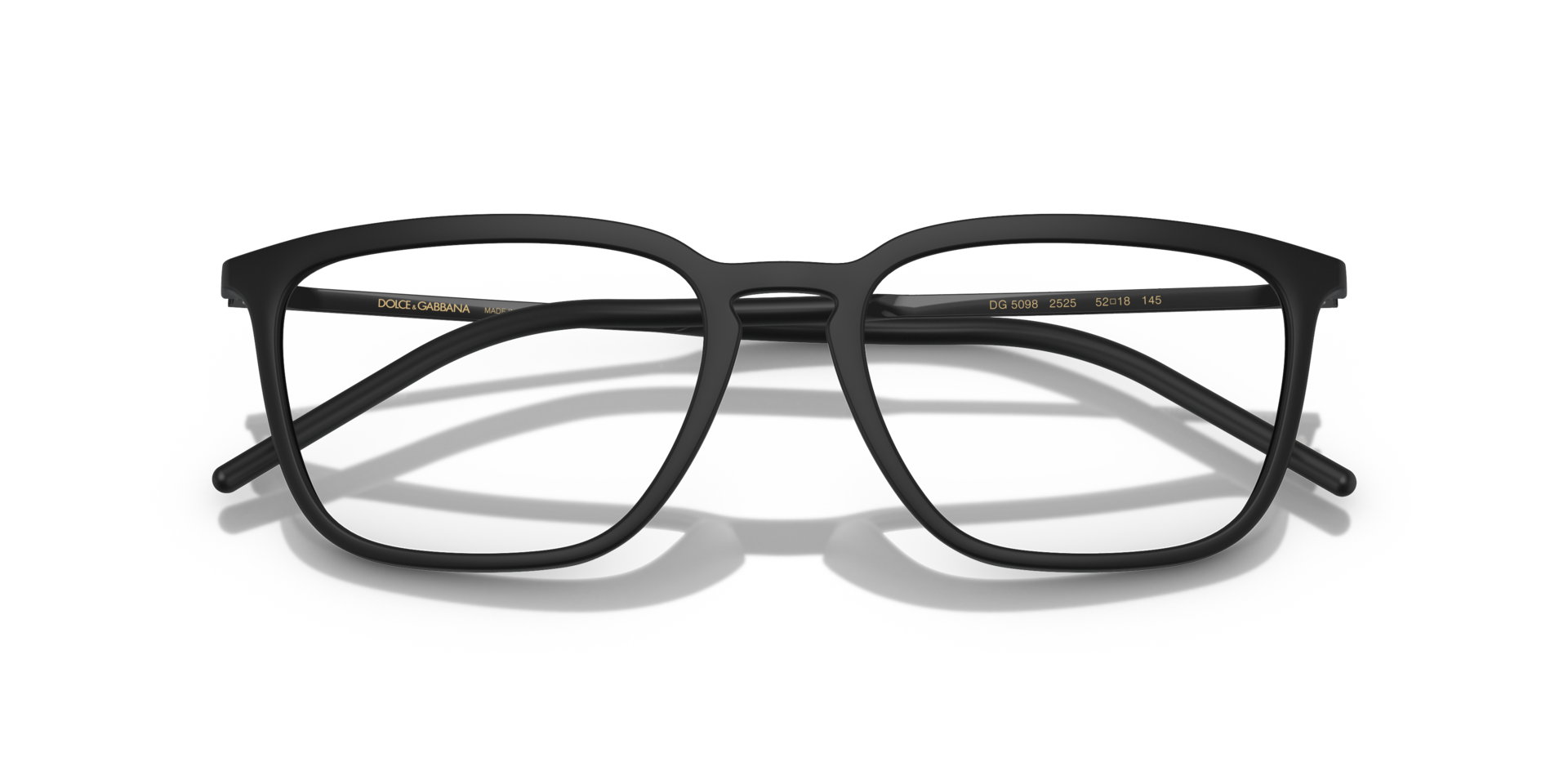 DG5098 Matte Black PlasticEyeglass Frames for Glasses Direct, Closed View