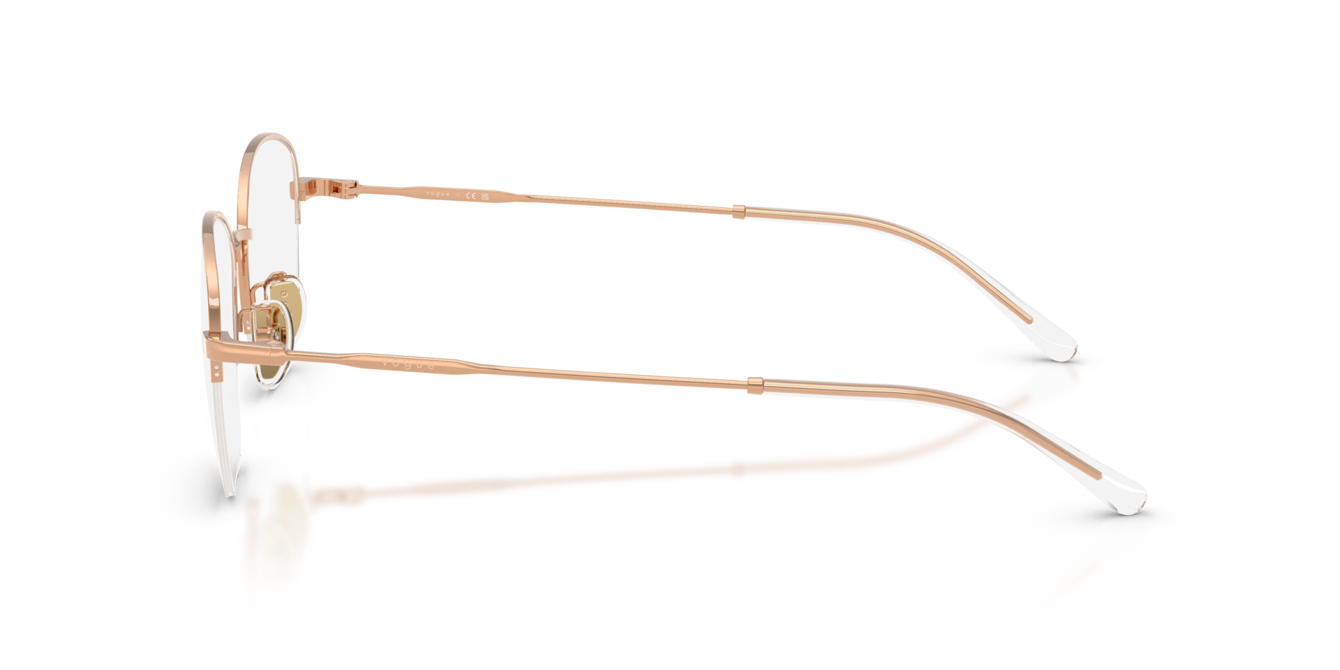 VO4357D Rose Gold MetalEyeglass Frames for Glasses Direct, Side View