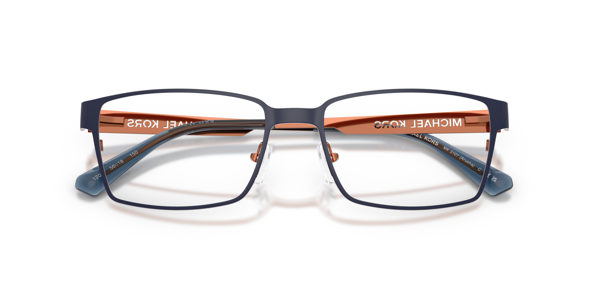 MK3107 Navy MetalEyeglass Frames for Glasses Direct, Closed View