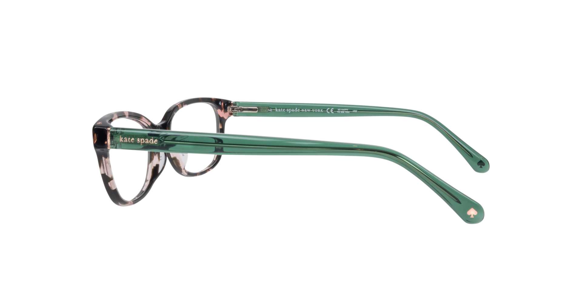 Violette K3 Tortoise Green AcetateEyeglass Frames for Glasses Direct, Side View