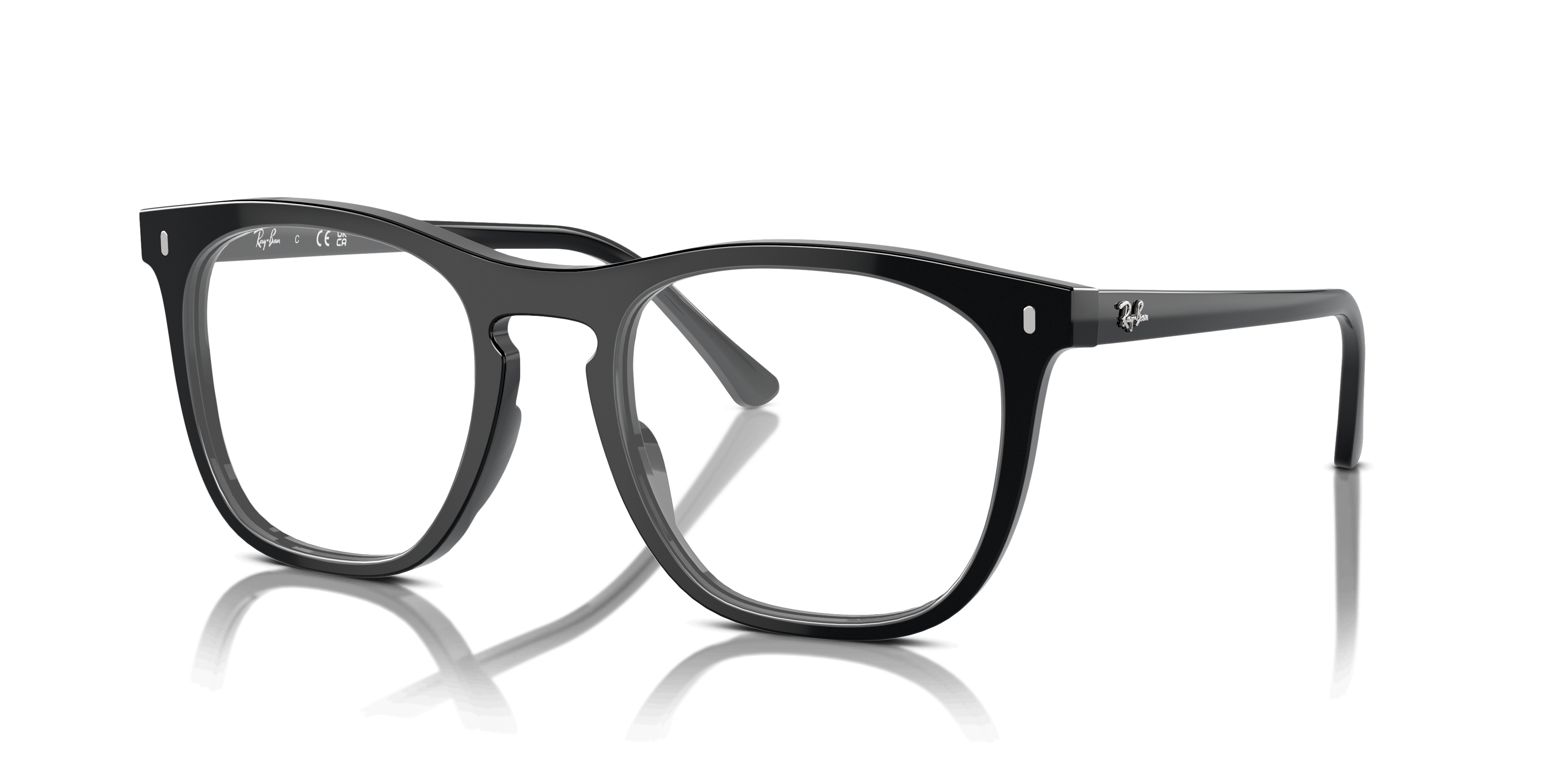 RB2210V Black AcetateEyeglass Frames for Glasses Direct, Angle View