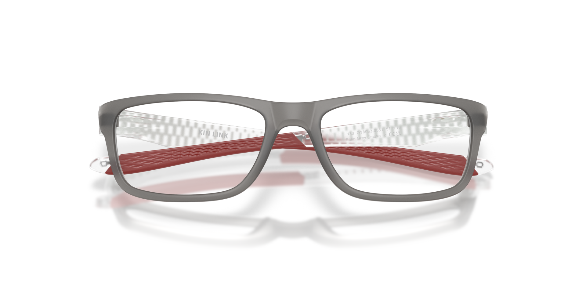 Kin Link Basecamp Collection Matte Grey Smoke PlasticEyeglass Frames for Glasses Direct, Closed View