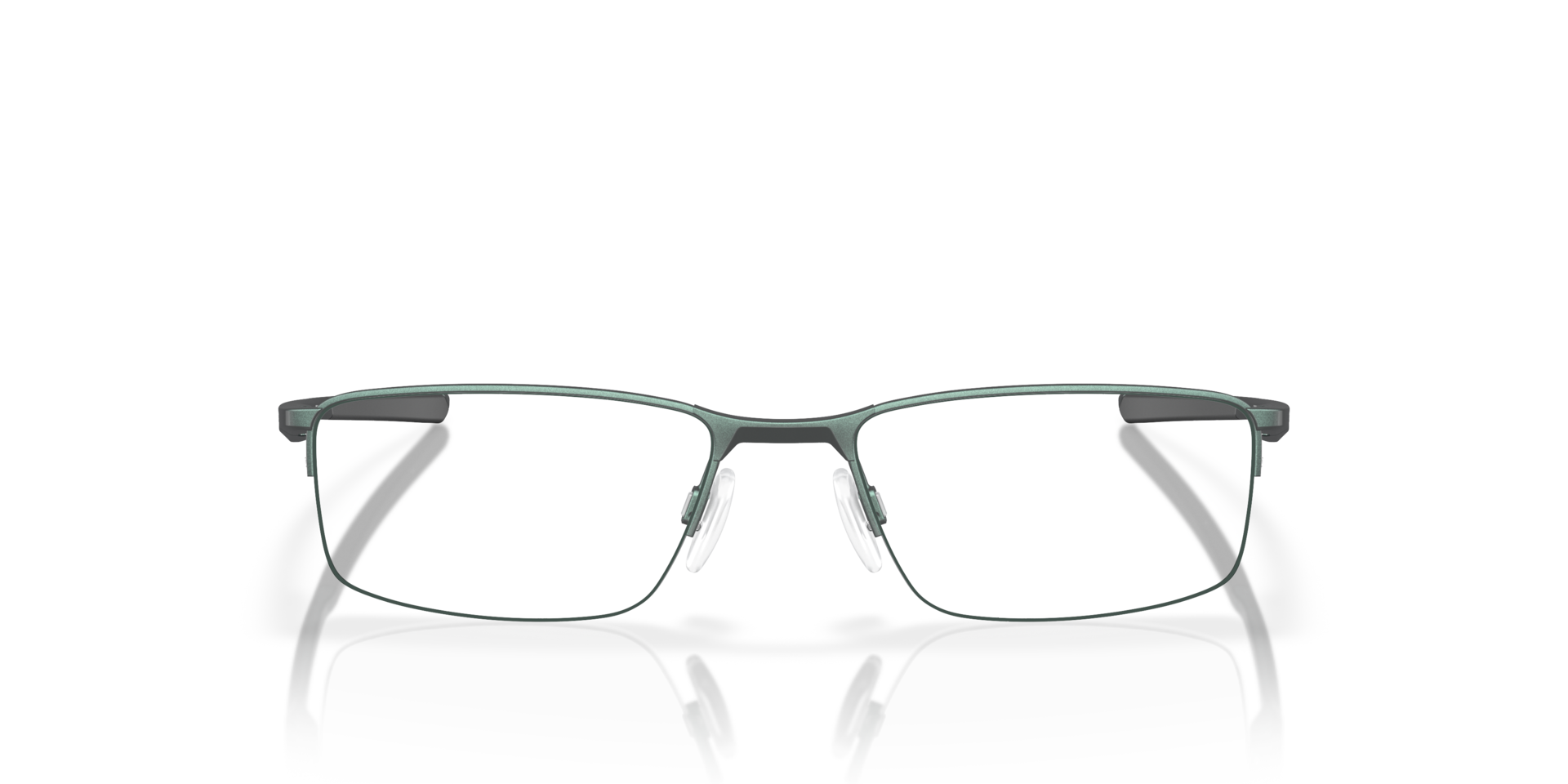 Socket 5.5 Dark Matte Silver & Blue Colorshift MetalEyeglass Frames for Glasses Direct, Front View