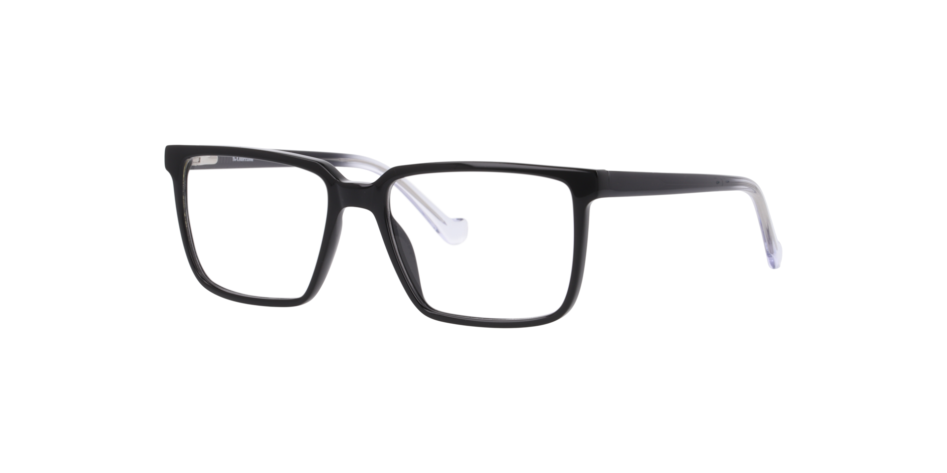 Murphy Black PlasticEyeglass Frames for Glasses Direct, Angle View