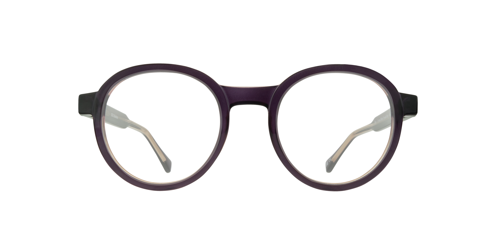 Joby Crystal Blue & Crystal Grey PlasticEyeglass Frames for Glasses Direct, Front View