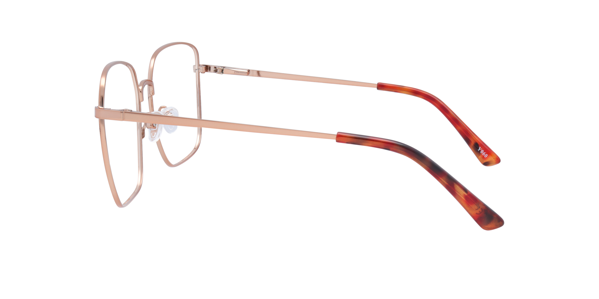 Dalia Gold Pink MetalEyeglass Frames for Glasses Direct, Side View