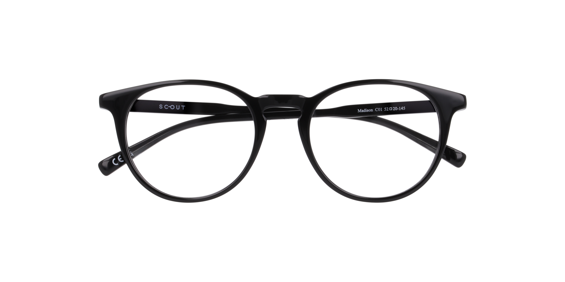 Madison Black AcetateEyeglass Frames for Glasses Direct, Closed View