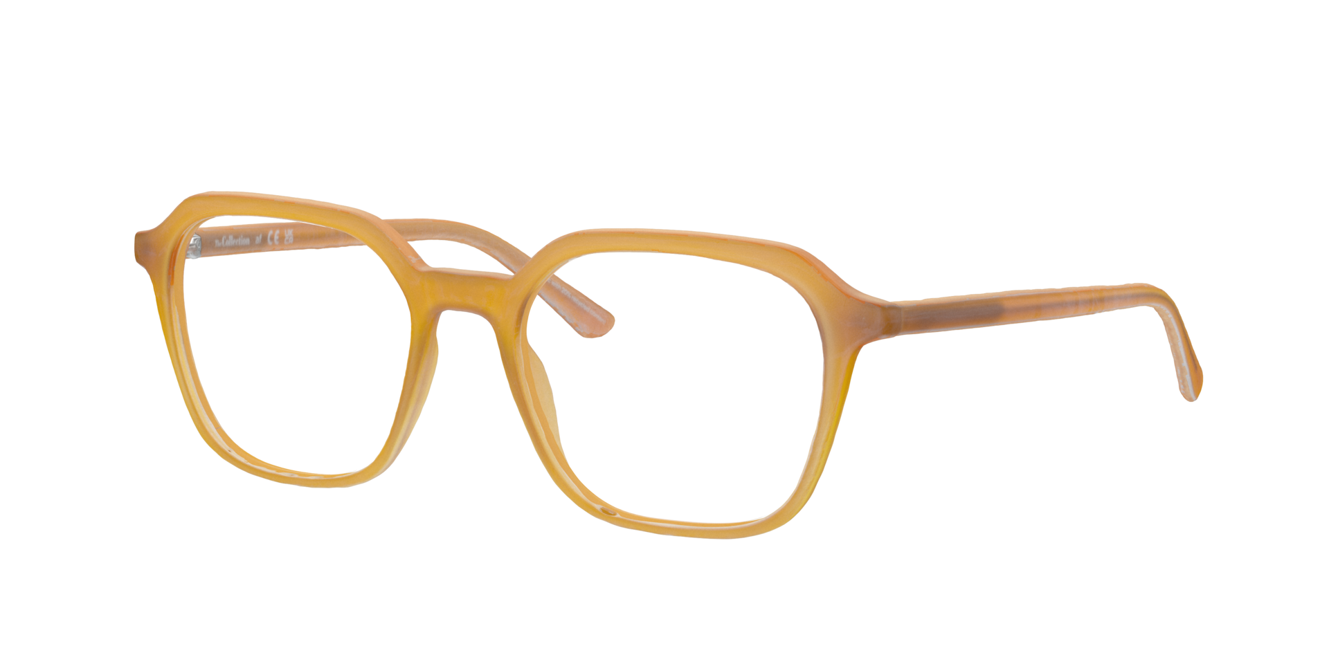 Marin Milky Brown PlasticEyeglass Frames for Glasses Direct, Angle View