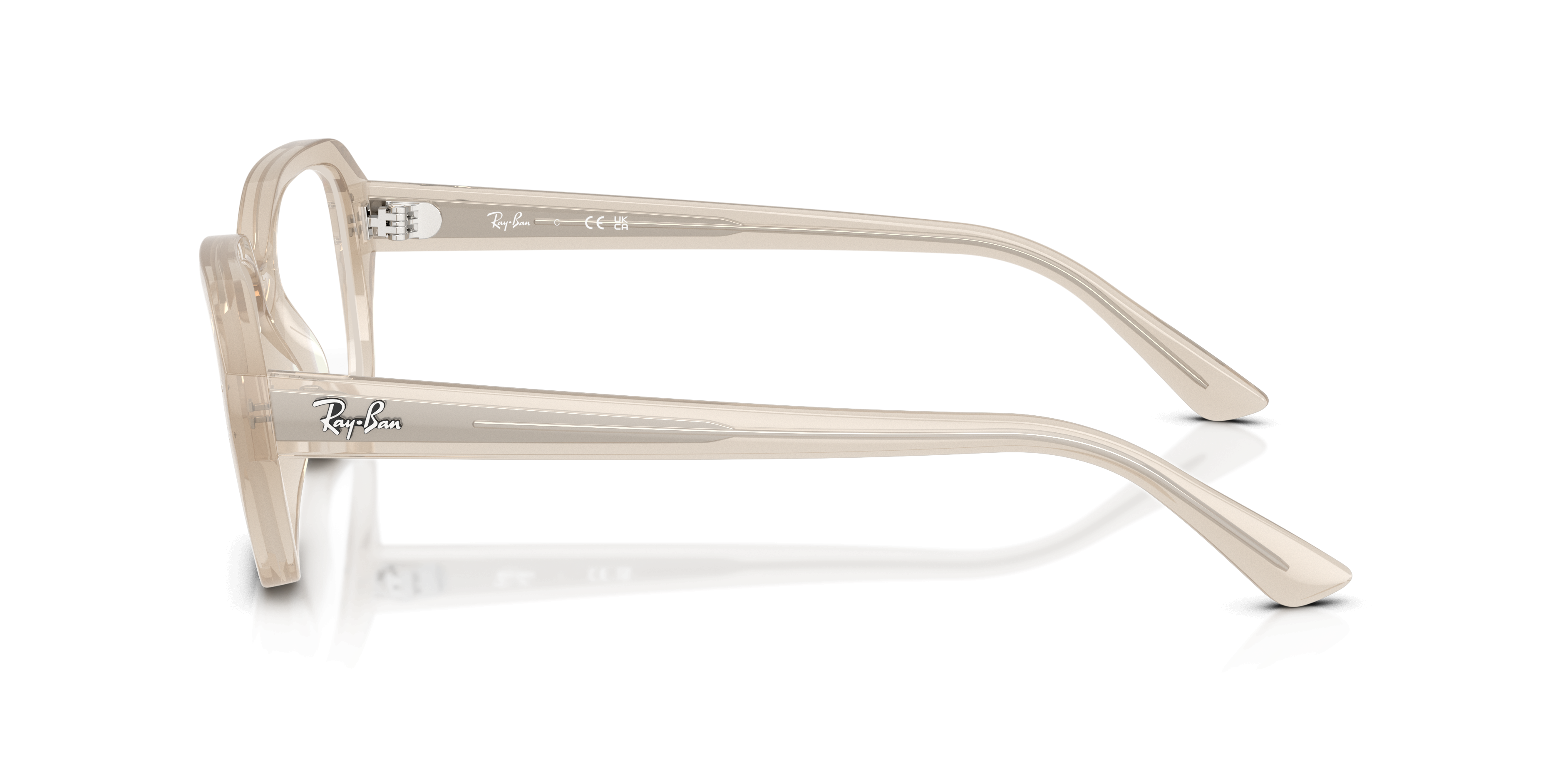 RB7258 Cloudy Warm White PlasticEyeglass Frames for Glasses Direct, Side View