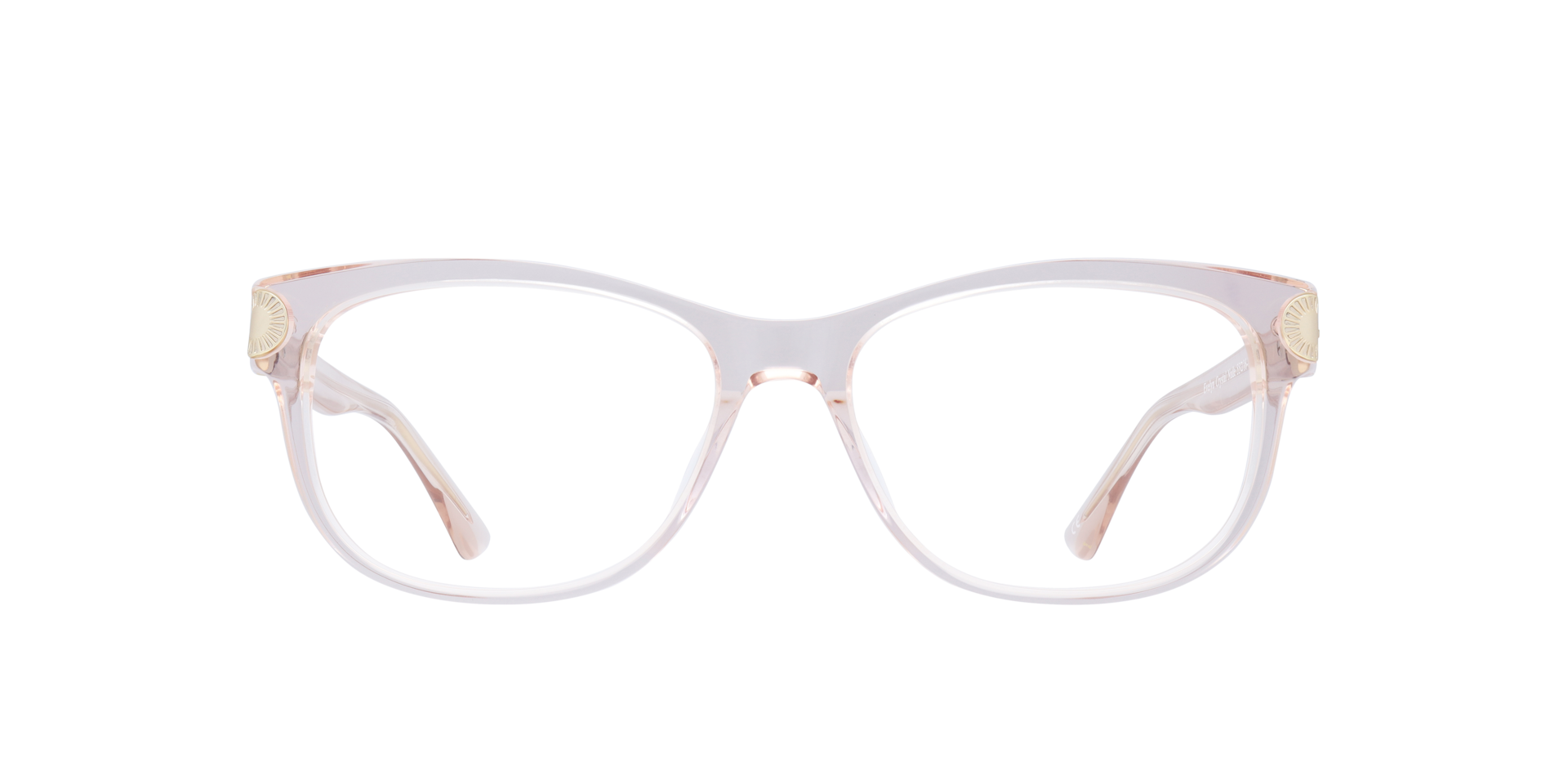 Evelyn Crystal Nude AcetateEyeglass Frames for Glasses Direct, Front View