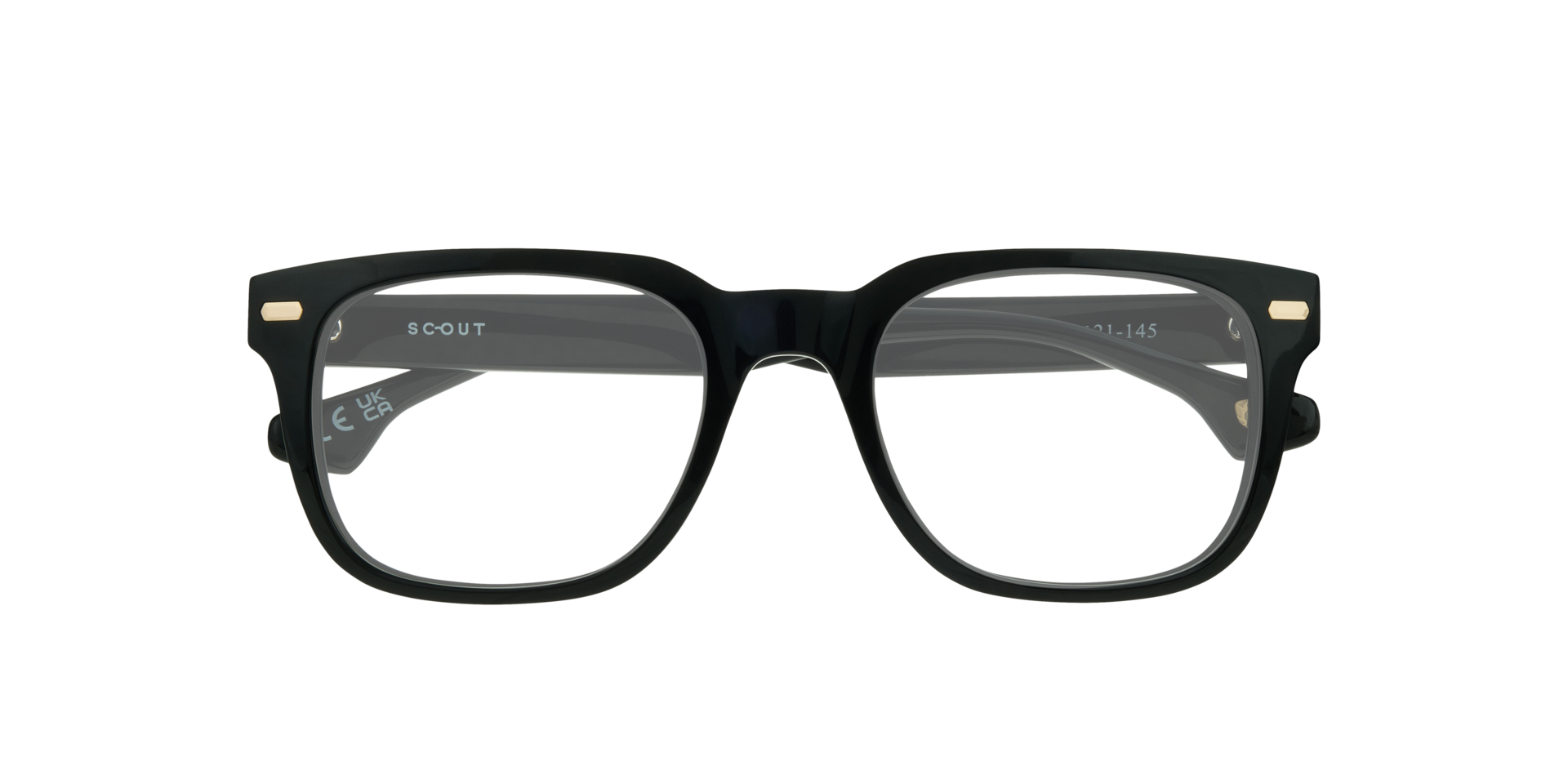 Kaiden Black AcetateEyeglass Frames for Glasses Direct, Closed View