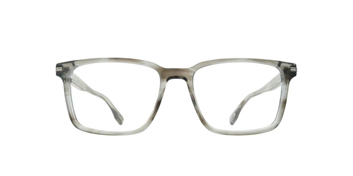 London Retro Men's Grey,Gunmetal Grey/Gunmetal Rectangle Acetate Eyeglasses Online - Full Rim - Leith